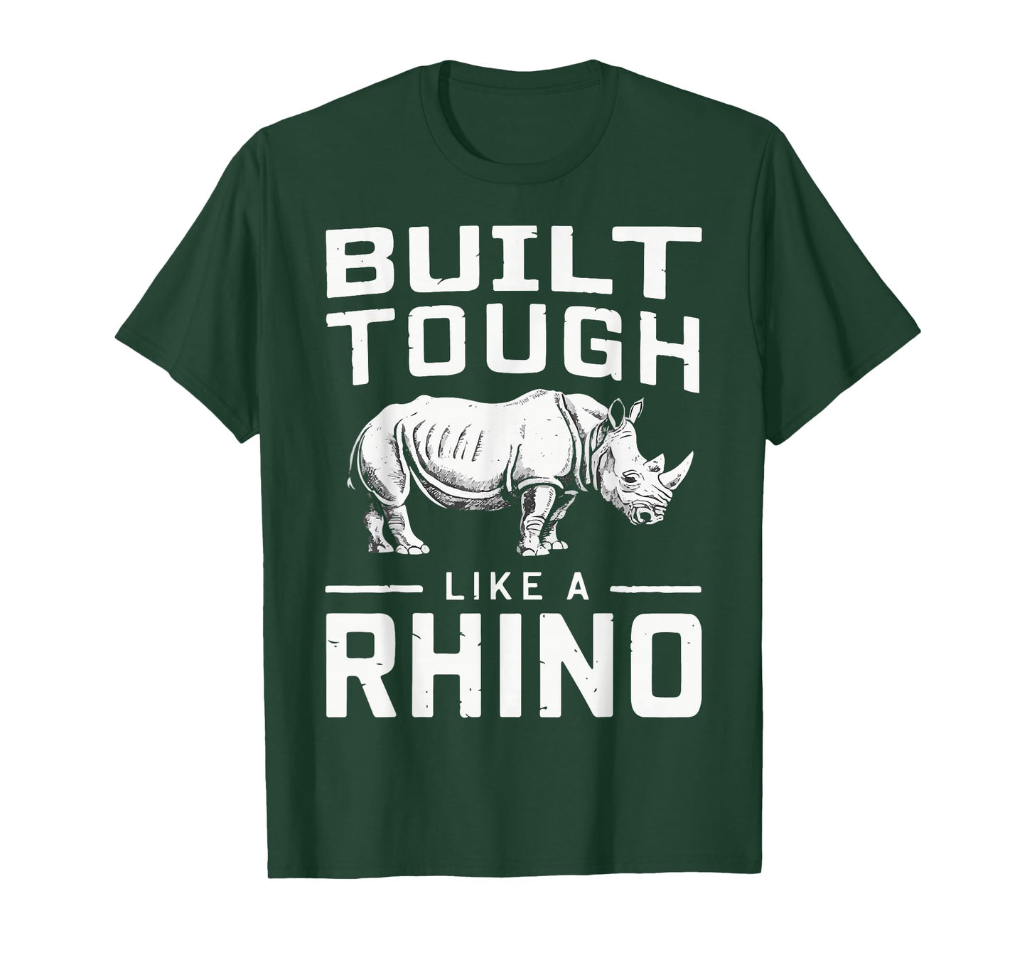 Rhino Built Tough Like A Rhino Zoo Rhinos T-Shirt