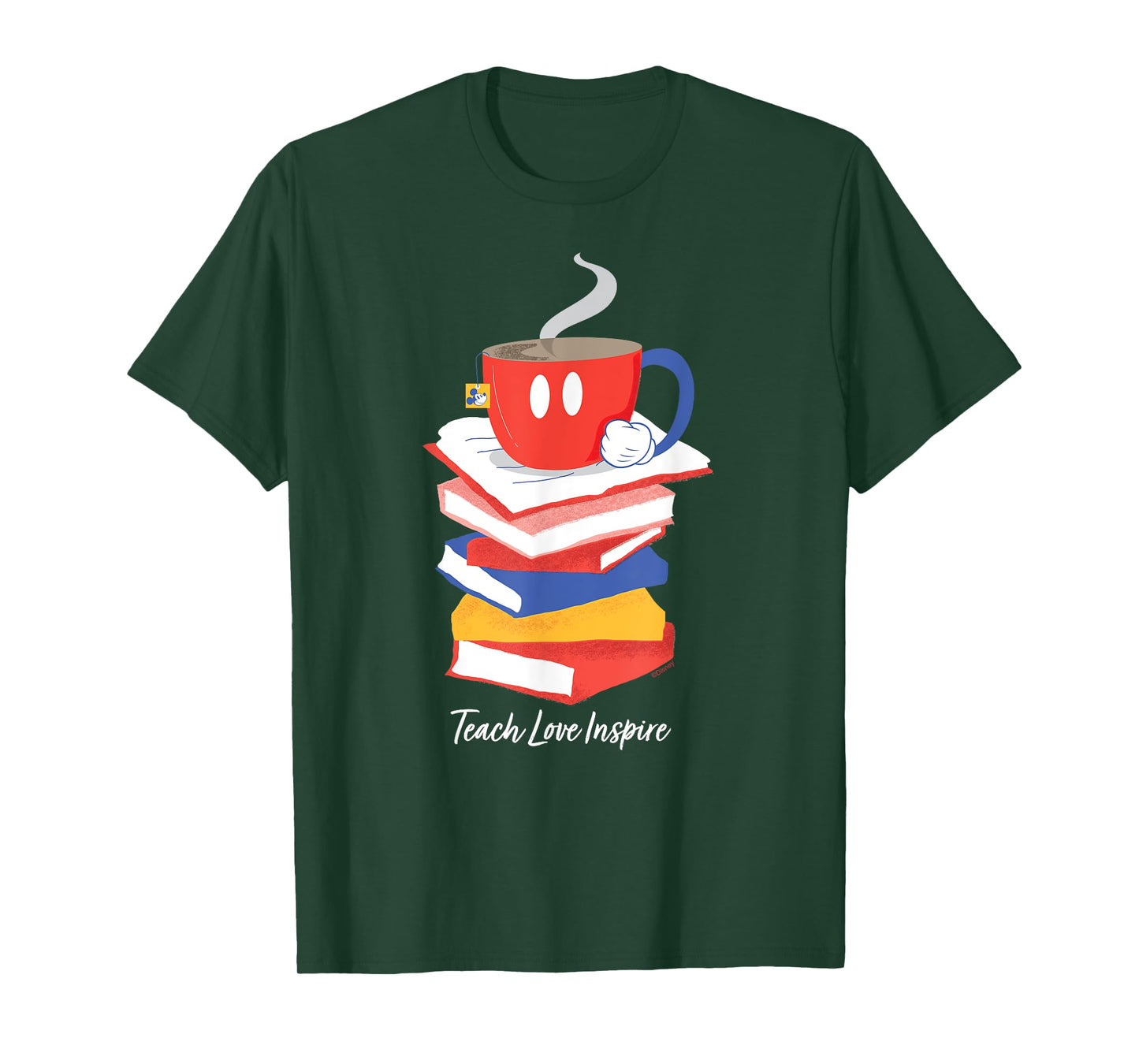 Disney Mickey Mouse Teacup Teach Love Inspire Teacher's Day T-Shirt