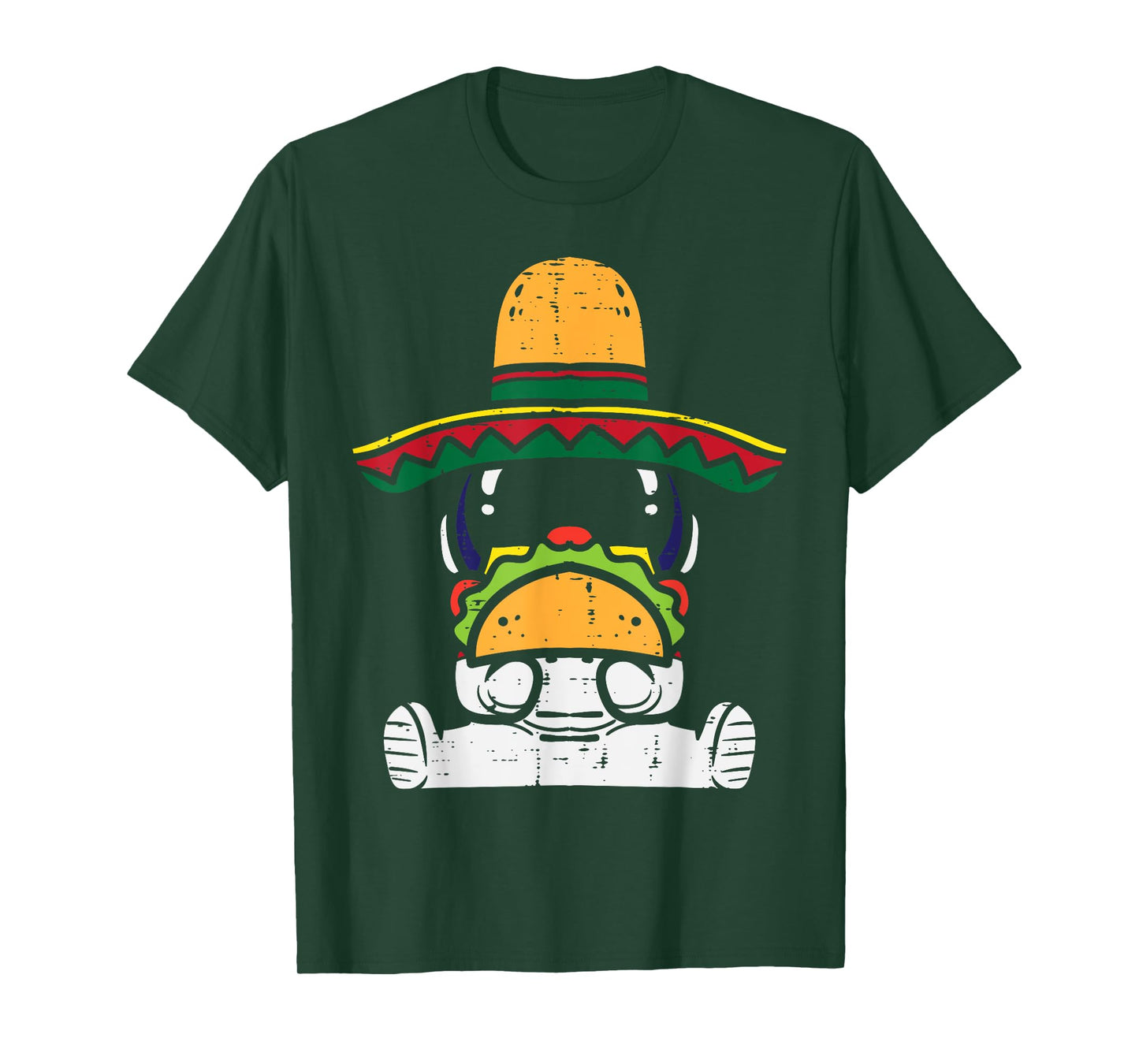Mexican Astronaut Sombrero Tacos Space Food Men Women Kids T-Shirt