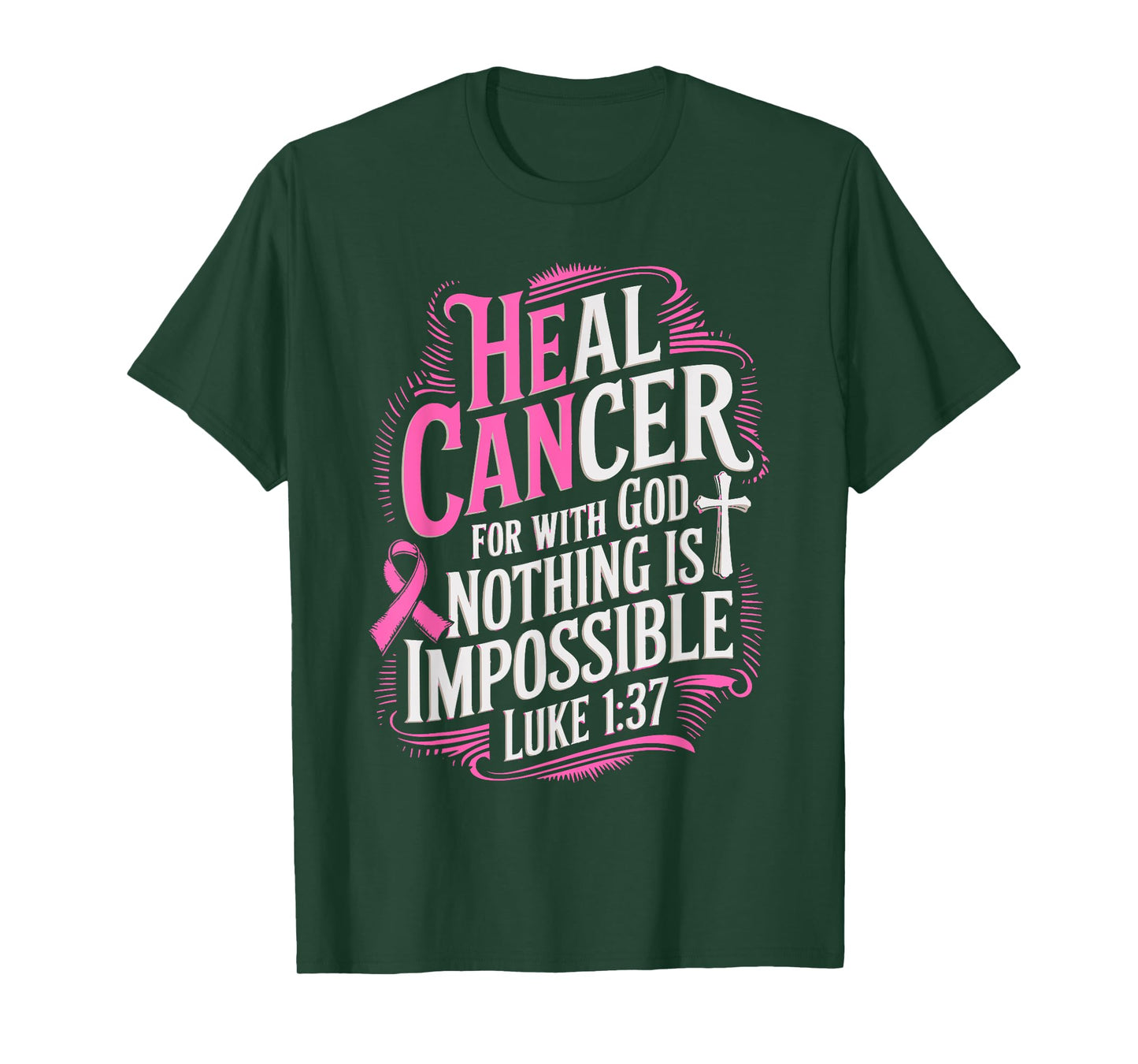 Heal Cancer Survivor Breast Cancer Awareness T-Shirt