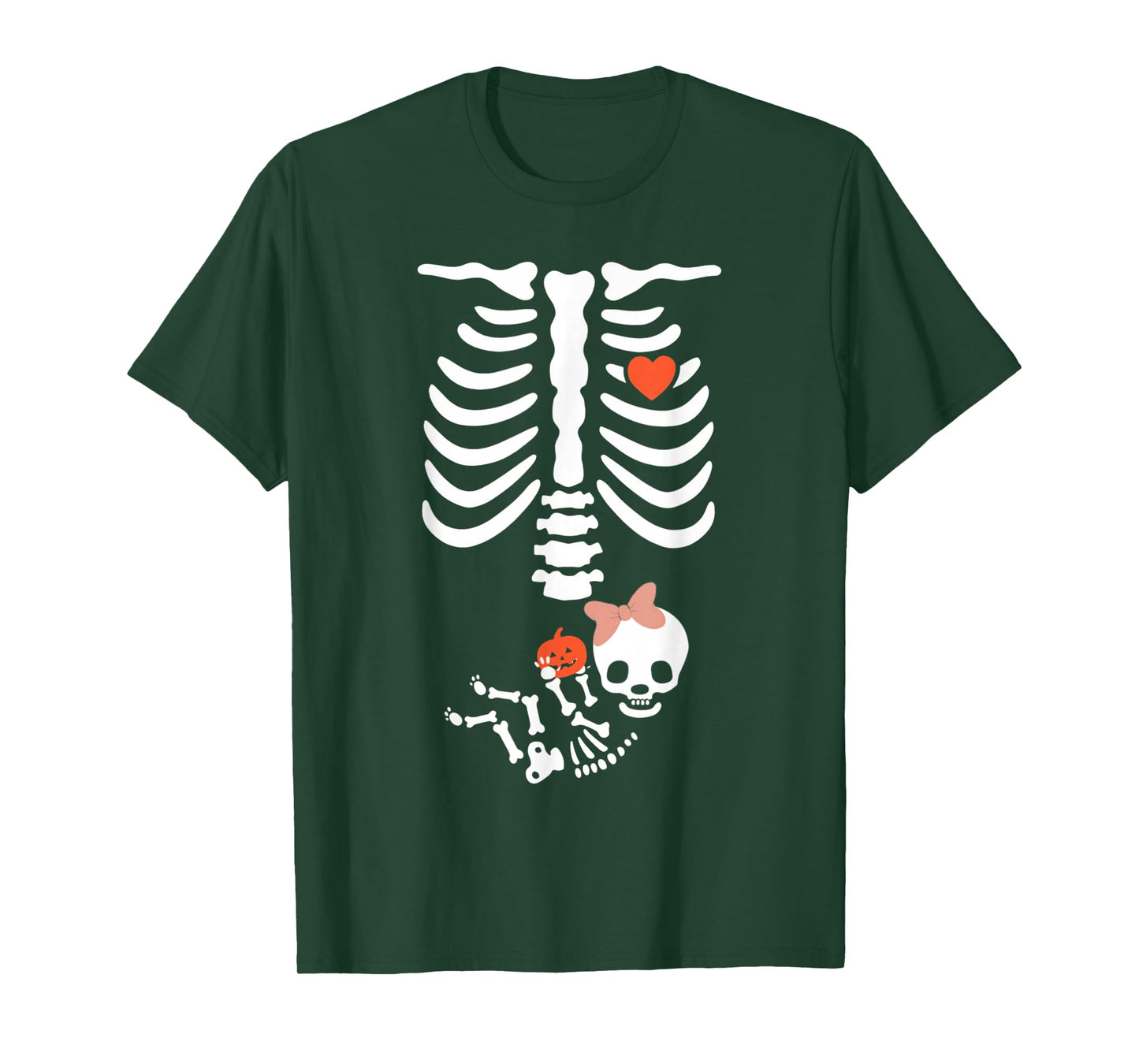 Baby Shower Skeleton Halloween Pregnancy Annoucement Girls T-Shirt