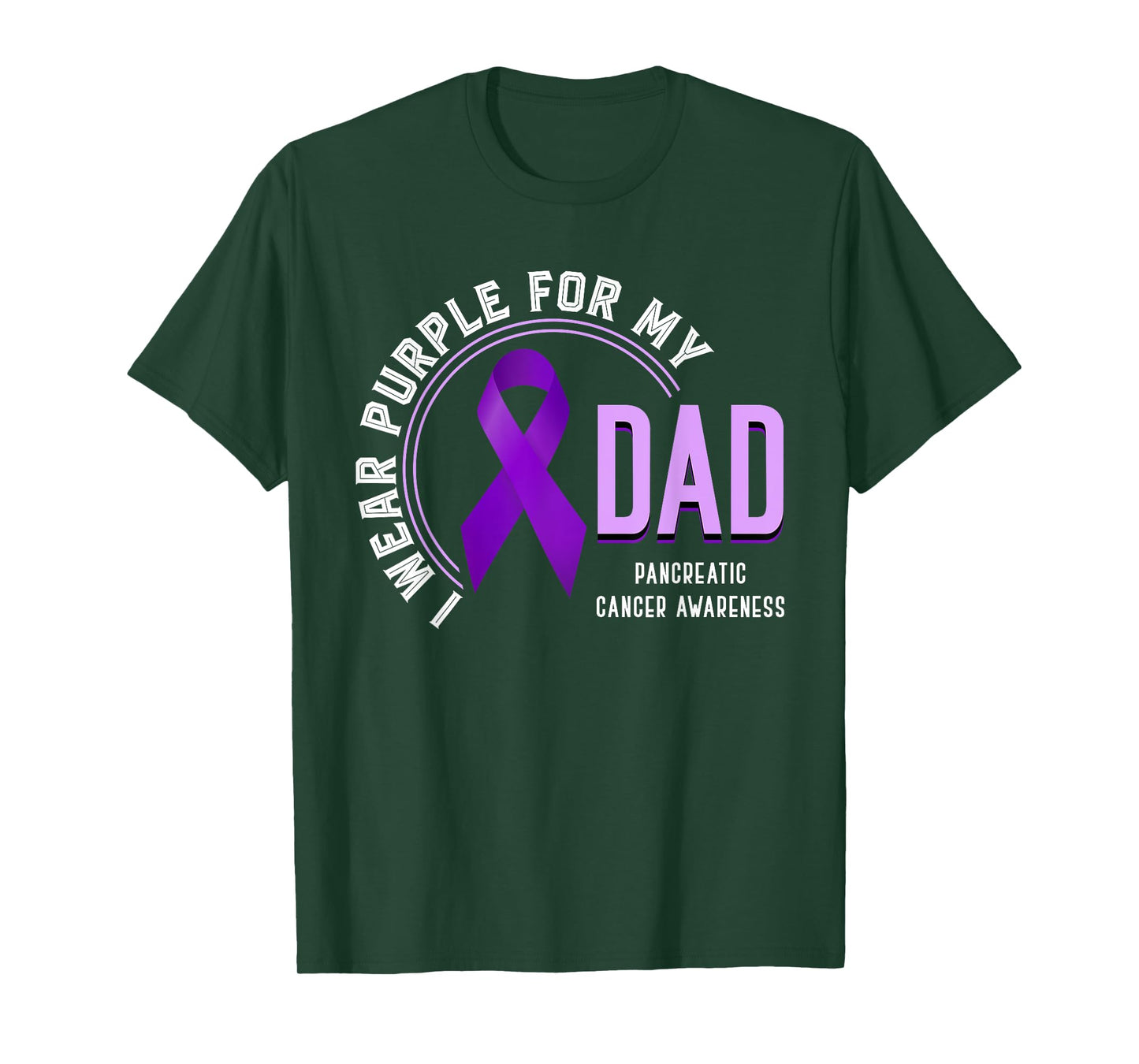 I Wear Purple For My Dad Pancreatic Cancer Awareness T-Shirt