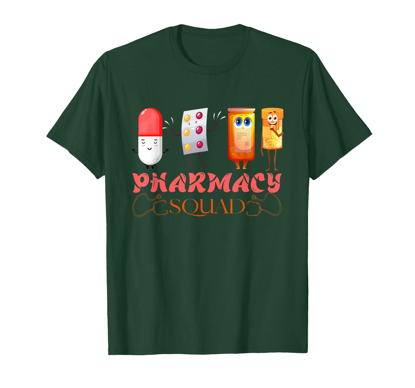 Pharmacy Squad Valentines Cute Pills Pharmacist Pharm Tech T-Shirt