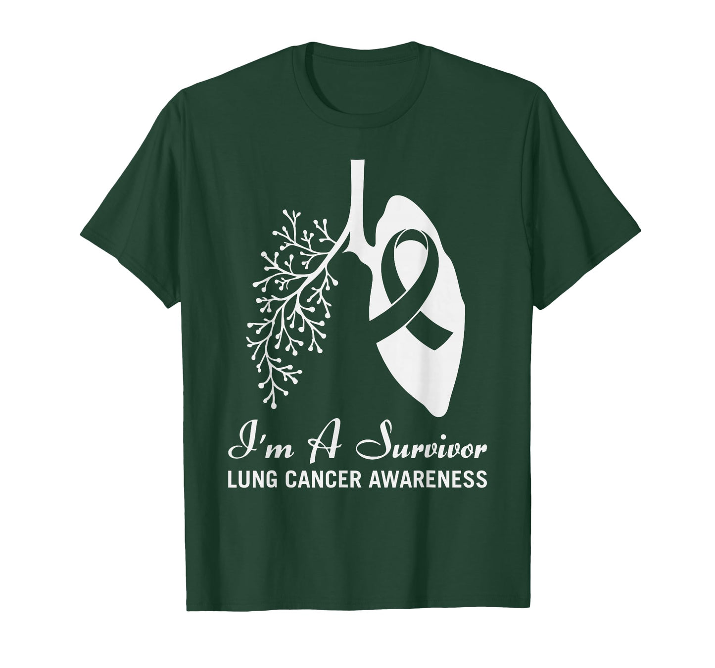 Survivor Lung Cancer Month Awareness White Ribbon Support T-Shirt