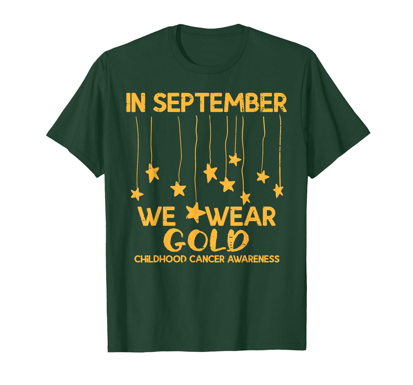 September We Wear Gold Childhood Cancer Awareness Support T-Shirt