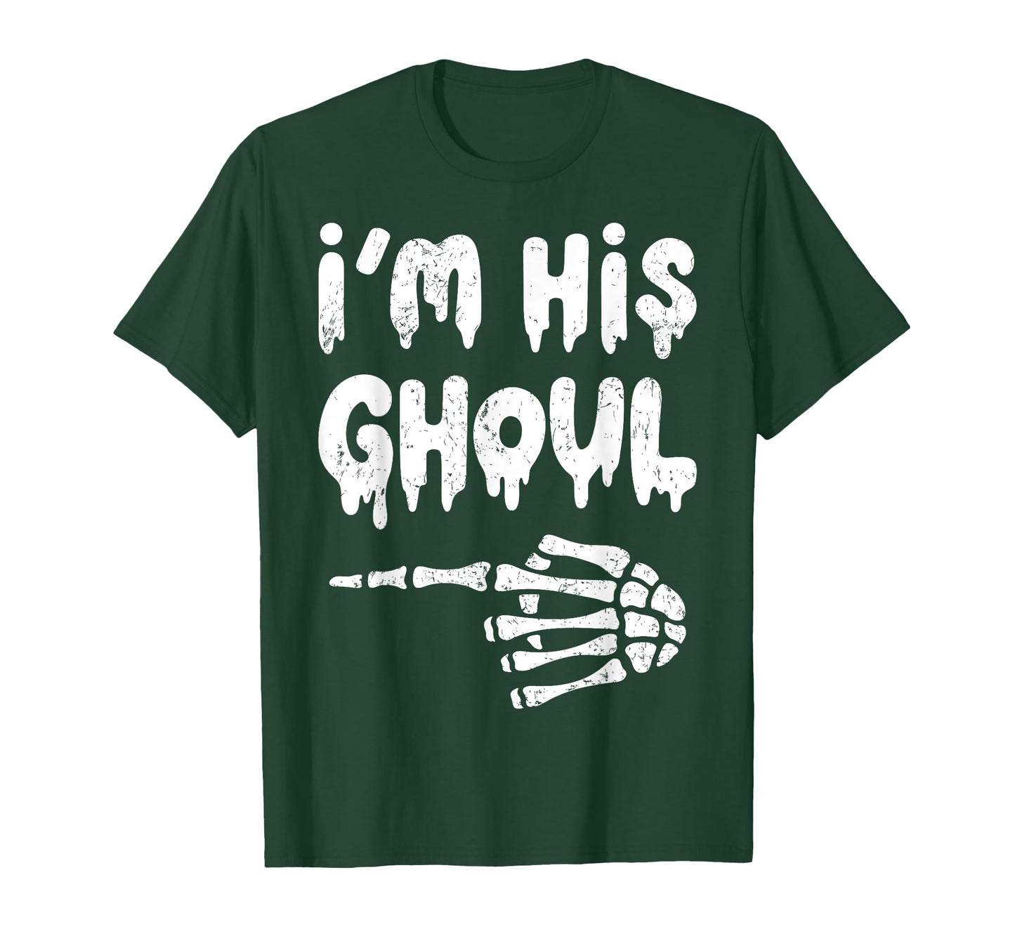 I’m Her Boo I’m His Ghoul Halloween Couples Matching Costume T-Shirt
