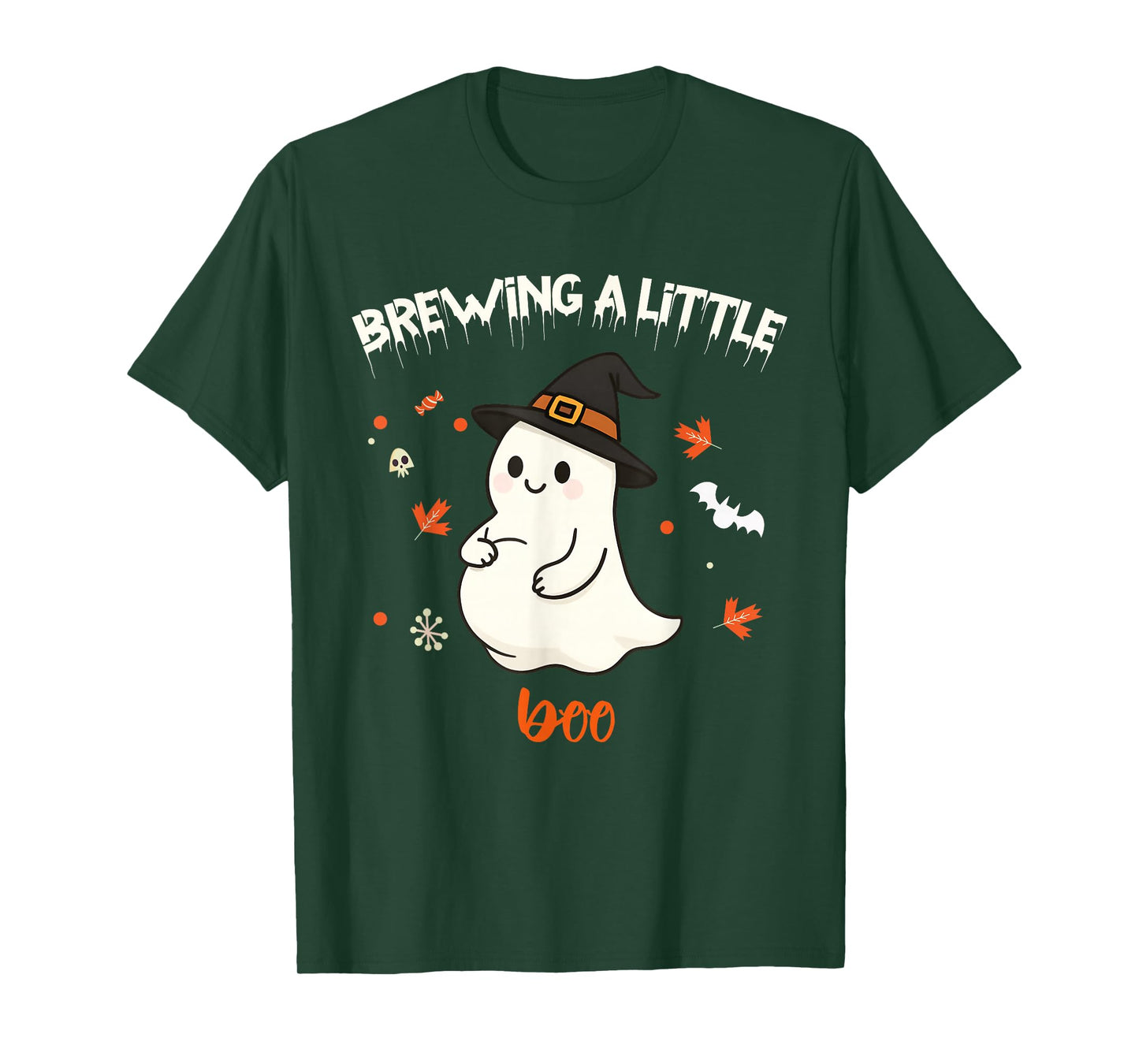 Happy Halloween Pregnant Baby Skeleton Spooky Season New Mom T-Shirt