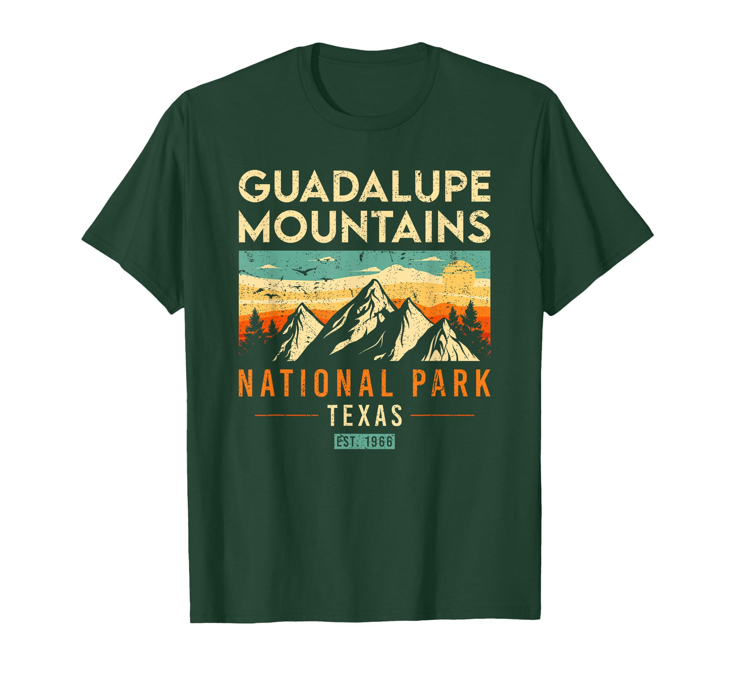 Guadalupe Mountains Est 1966 Texas Retro National Park T-Shirt