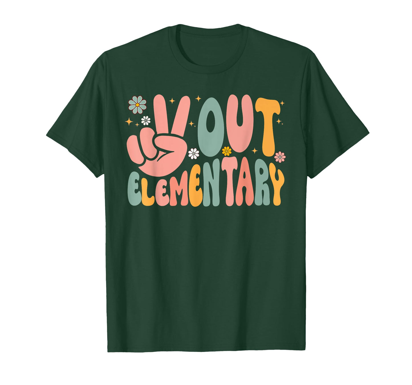 Peace Out Elementary Last Day of School Elementary Graduate T-Shirt