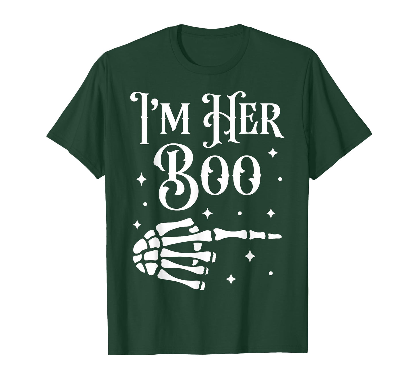 I’m Her Boo I’m His Ghoul Halloween Couple Matching Skeleton T-Shirt