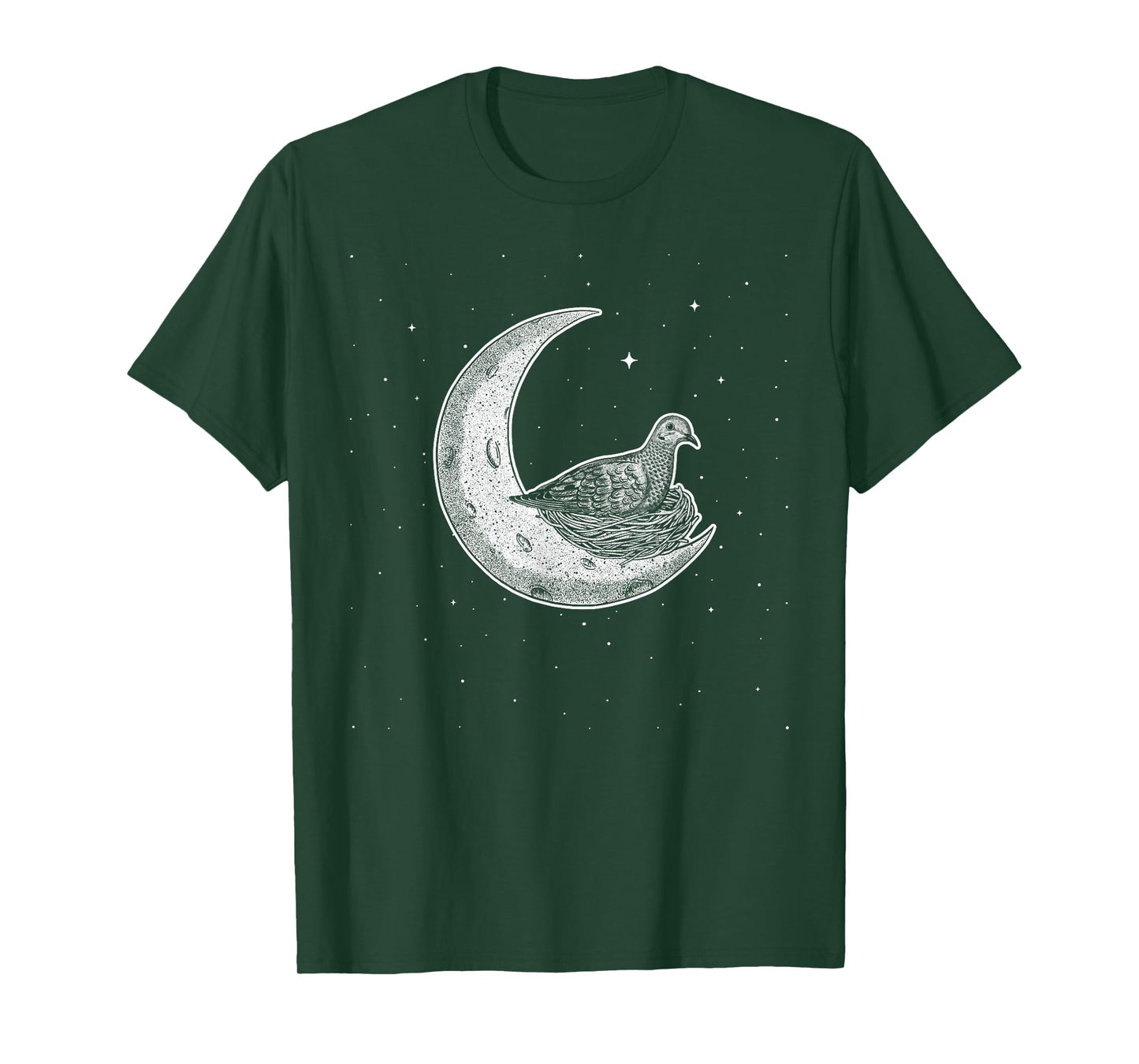 Mourning Dove in Crescent Moon T-Shirt