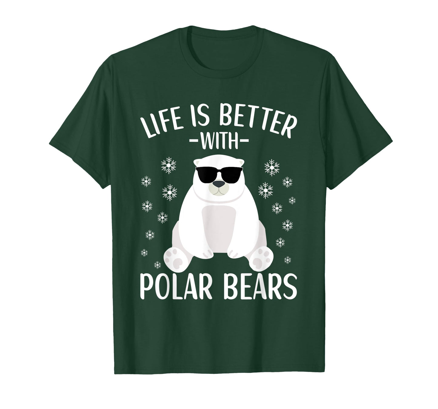 Life Is Better With Polar Bears Cool Polar Bear for Kids T-Shirt