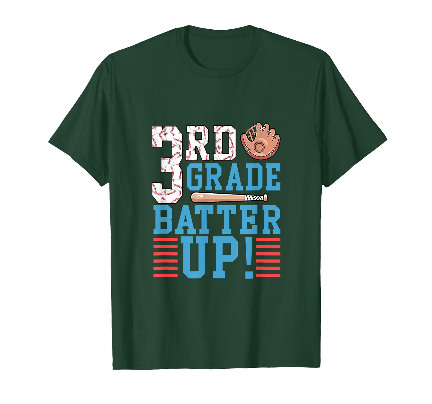 3rd Grade Back To School Shirt 3rd Grade Batter Up Baseball T-Shirt