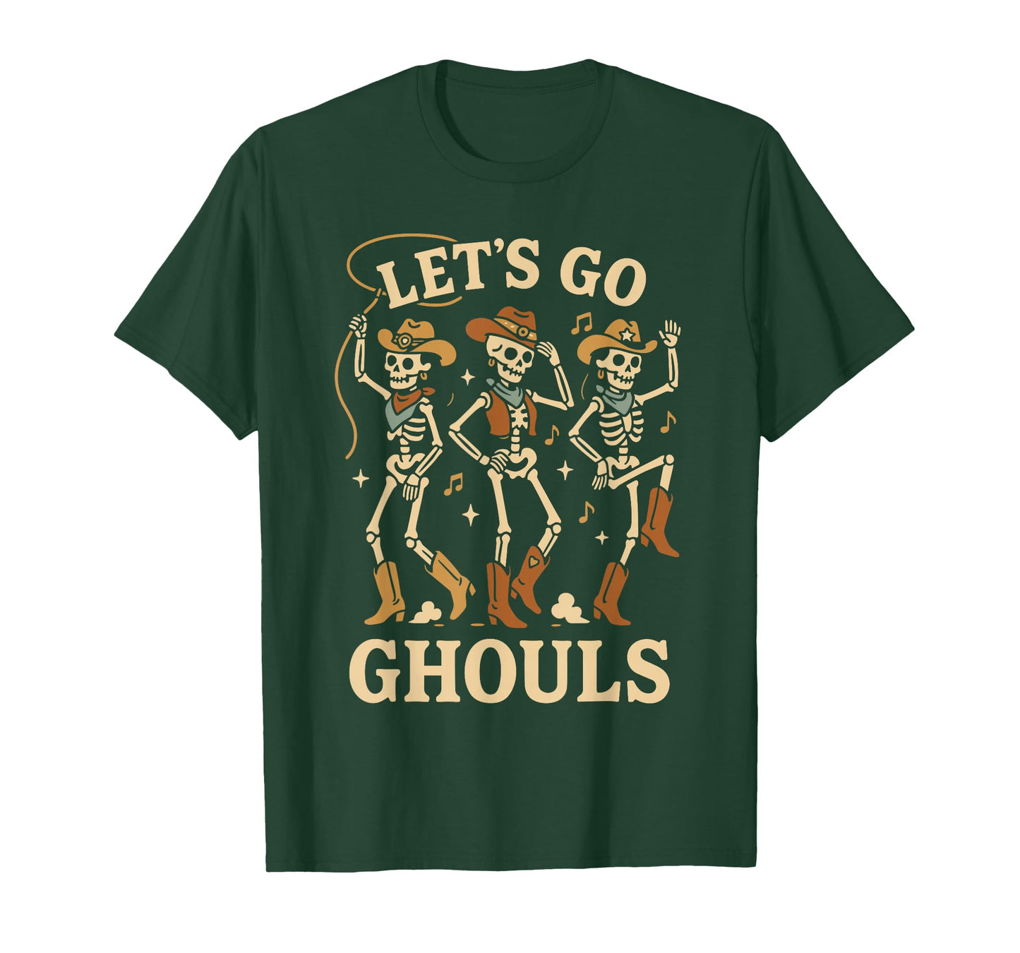 Halloween Lets Go Ghouls Skeleton T-Shirt