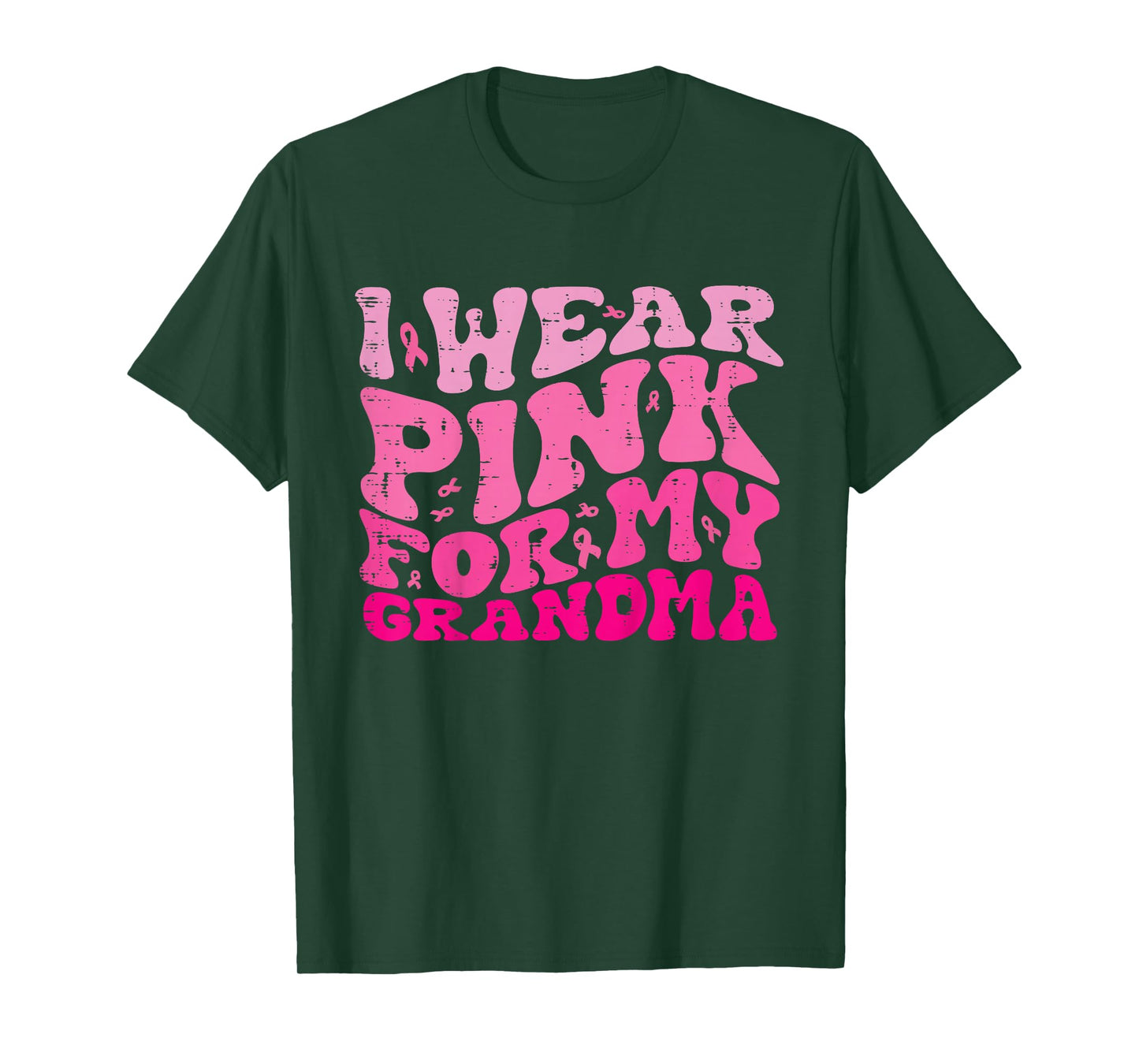 Kids Breast Cancer Pink Grandma Retro Awareness Girls Boys Kids T-Shirt