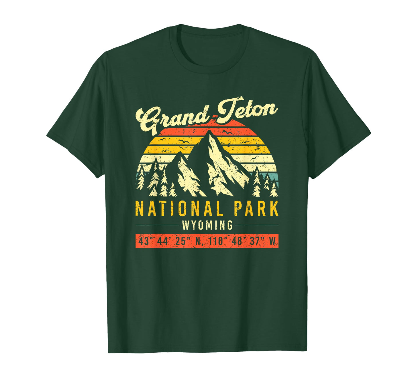 Grand Teton Wyoming Vintage Retro National Park T-Shirt