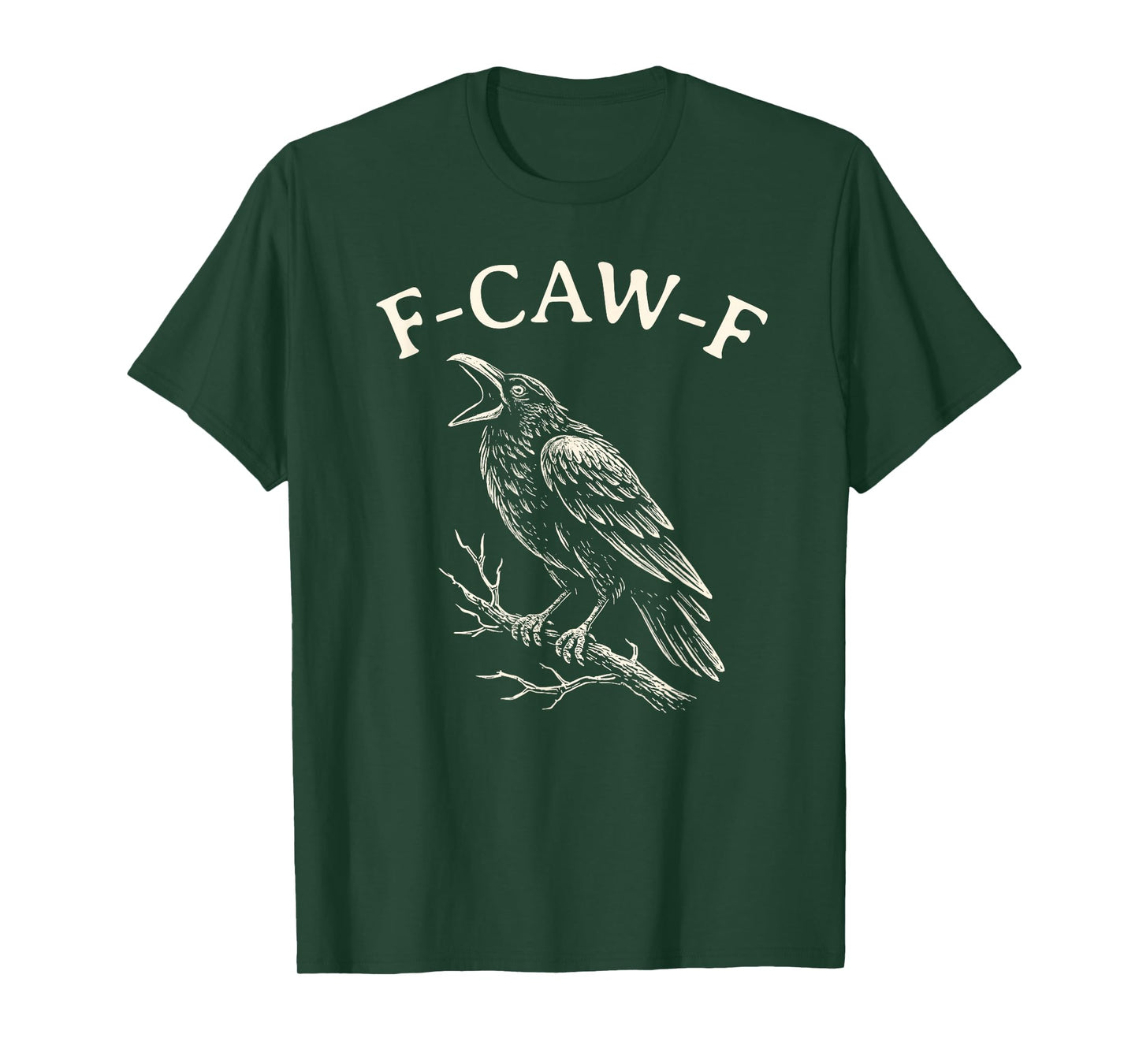 F-CAW-F Crow, Funny Meme, Vintage Black Raven Fcawf T-Shirt