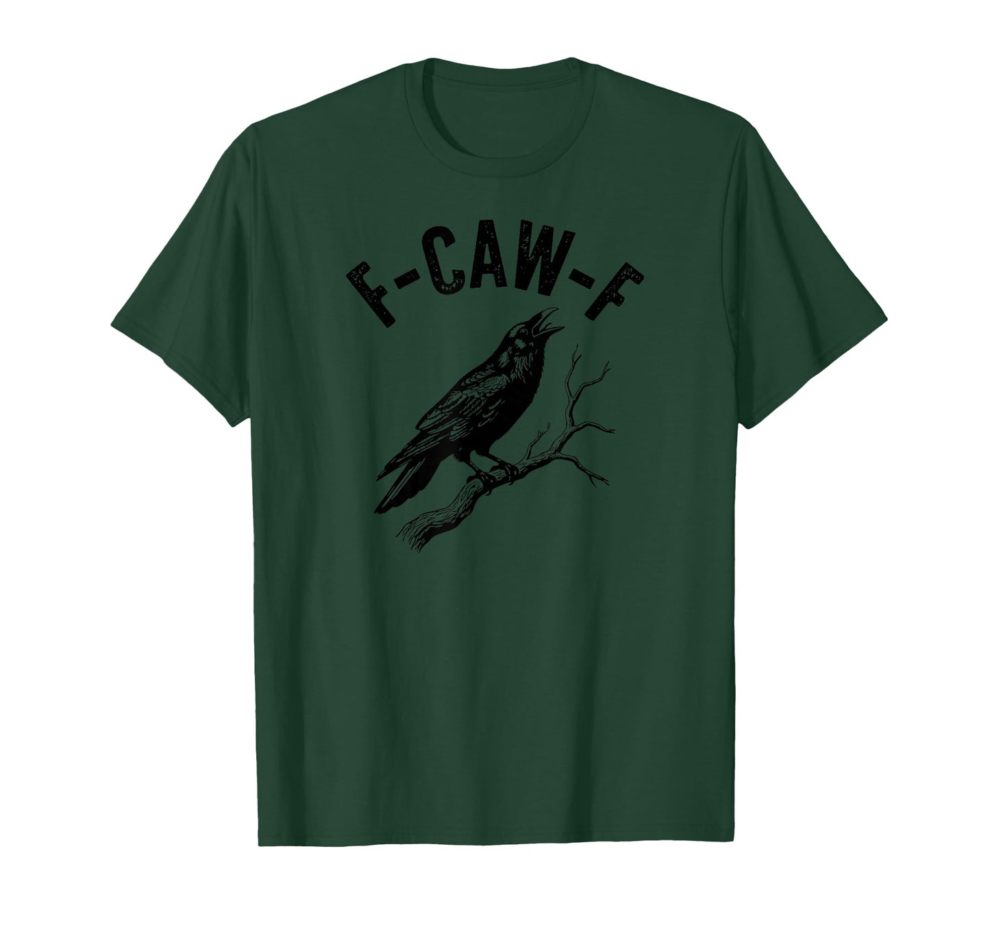 F-Caw-F Funny Crow Gothic Alternative Design T-Shirt