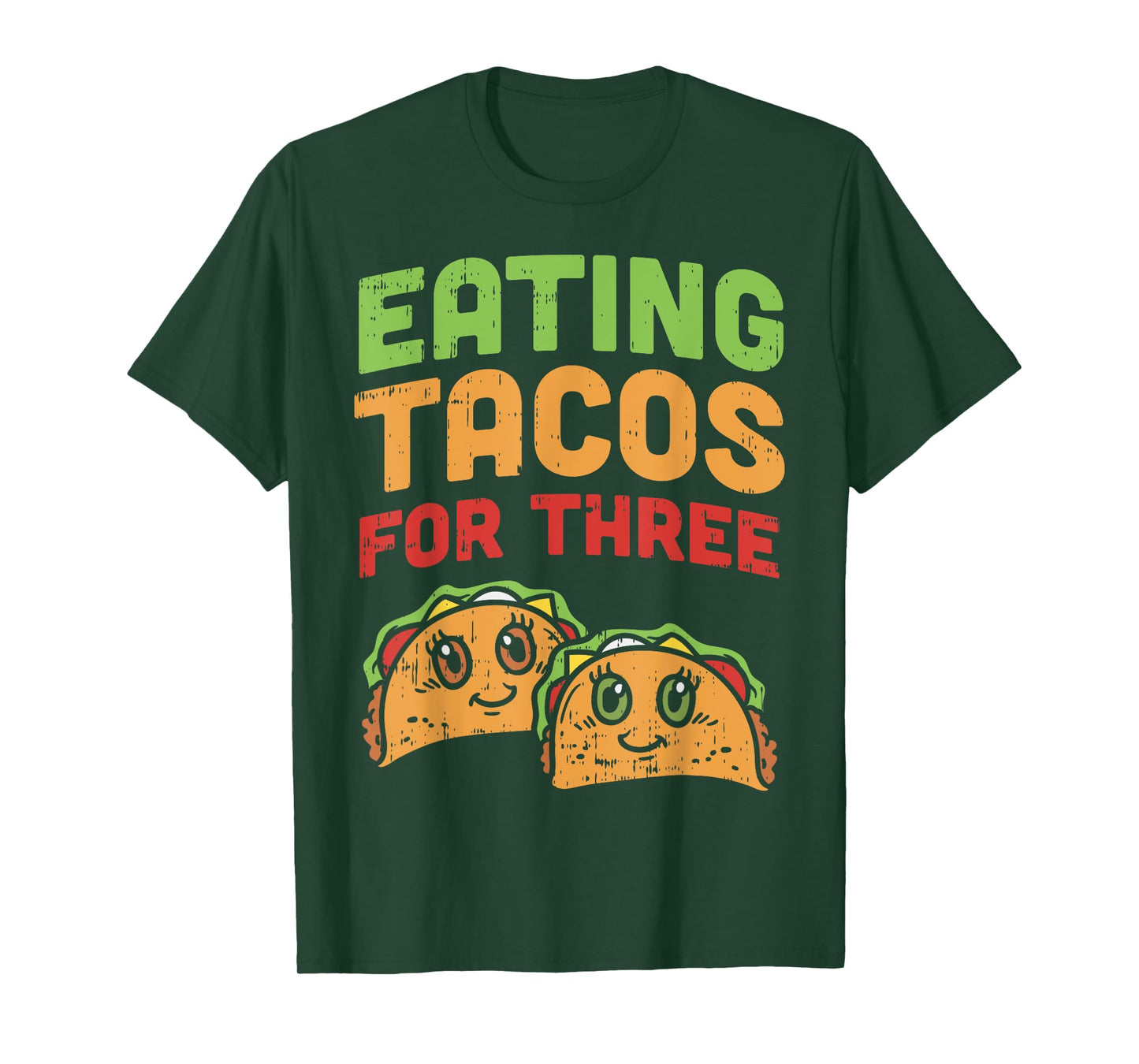 Eating Tacos For Three Pregnancy Twins Cinco De Mayo Baby T-Shirt