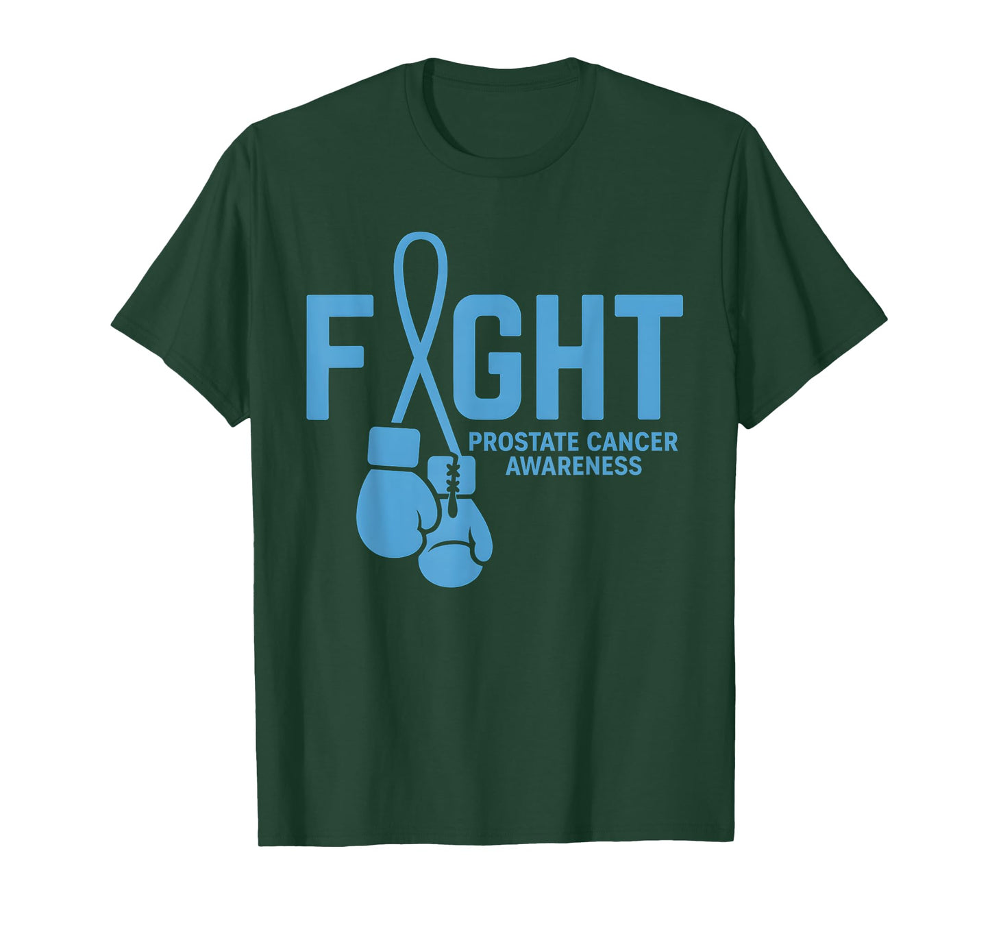 Prostate Cancer Awareness Survivor Fighter Blue Ribbon T-Shirt