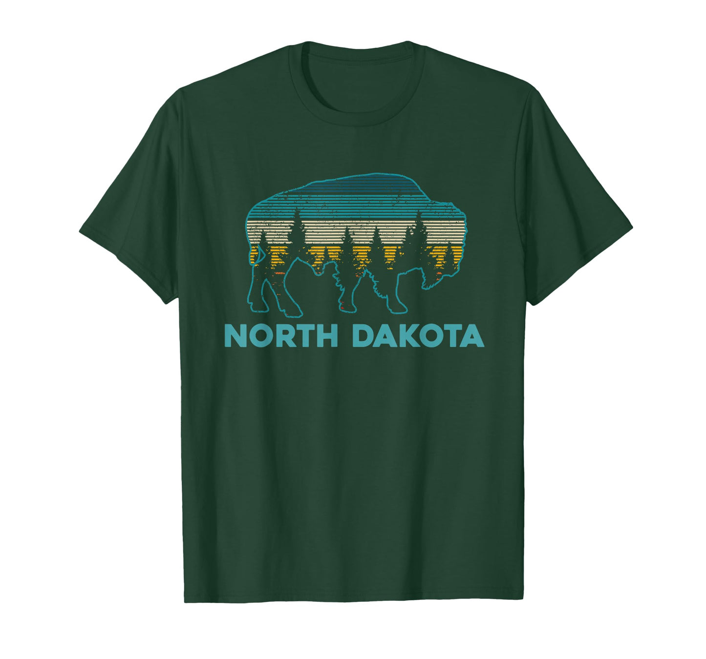 North Dakota Bison Vintage American Buffalo Souvenir T-Shirt
