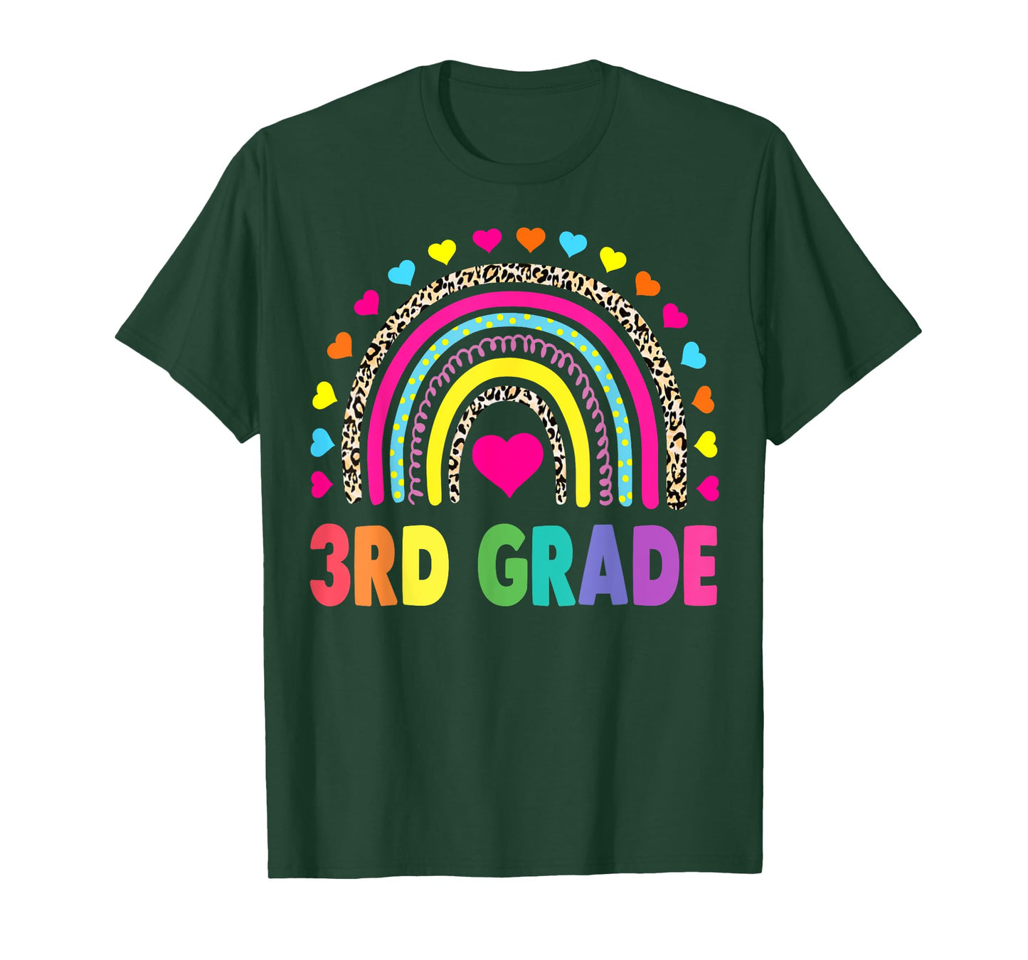 Third Grade Rainbow Girls Boys Teacher Team 3rd Grade Squad T-Shirt