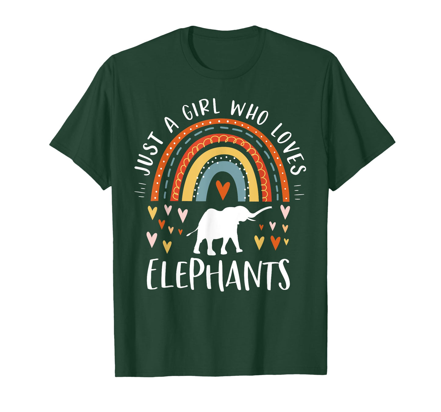 Just A Girl Who Loves Elephants Rainbow Gifts Elephant Lover T-Shirt