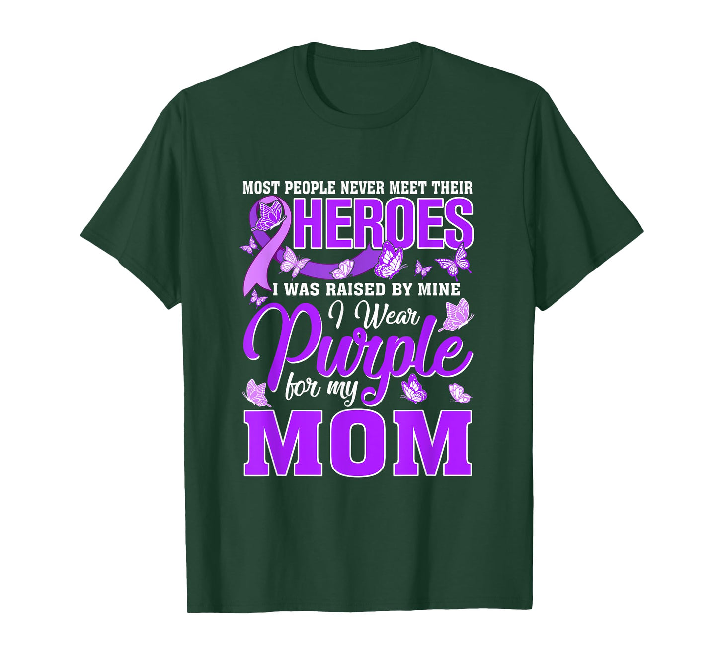 My Heroes I Wear Purple For My Mom Pancreatic Cancer T-Shirt