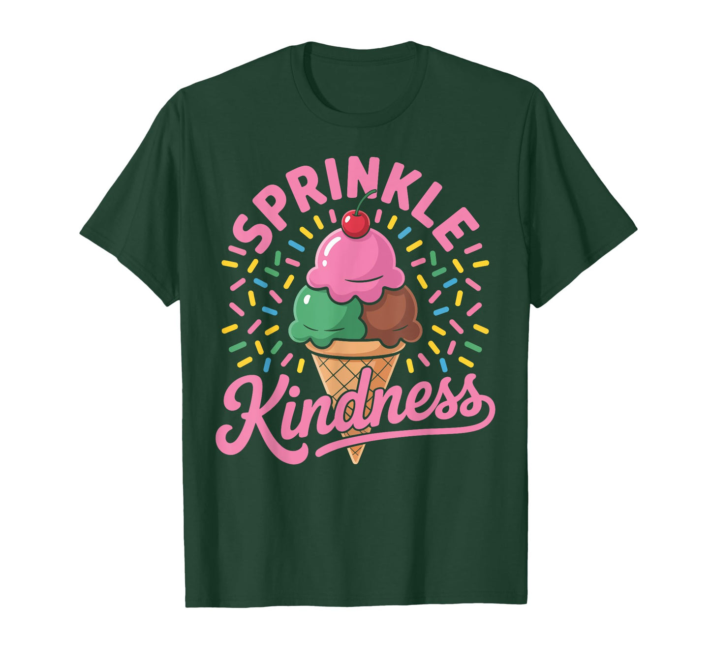 Ice Cream Sprinkle Kindness Funny Ice Cream Lover Women T-Shirt