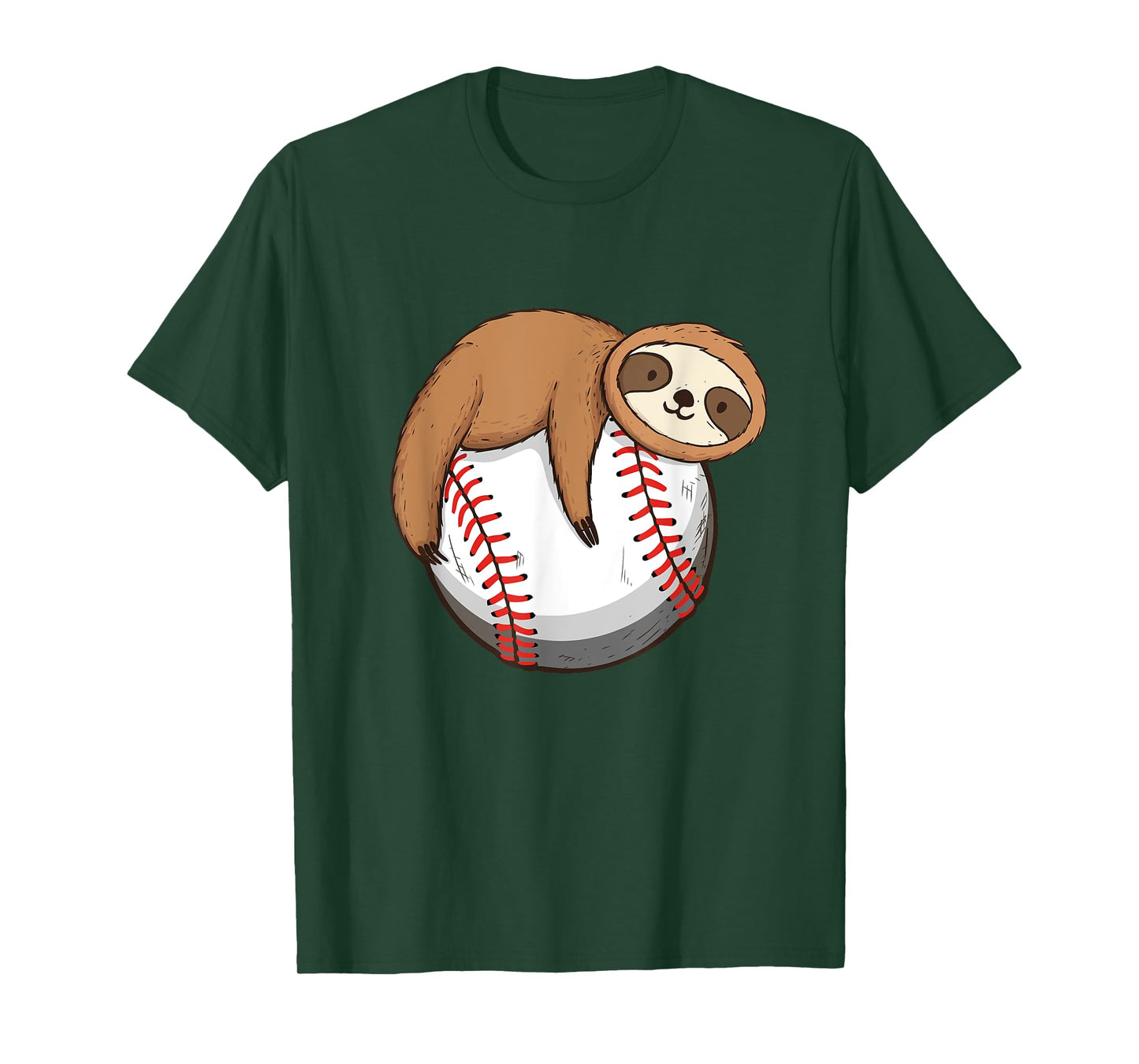 Sloth Baseball Player - Catcher Pitcher Animal Nature Lover T-Shirt