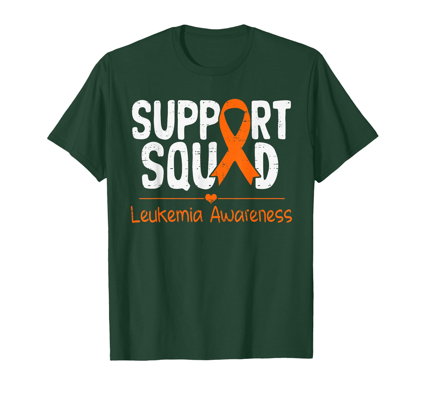 Support Leukemia Awareness Ribbon Orange Men Women Kids T-Shirt