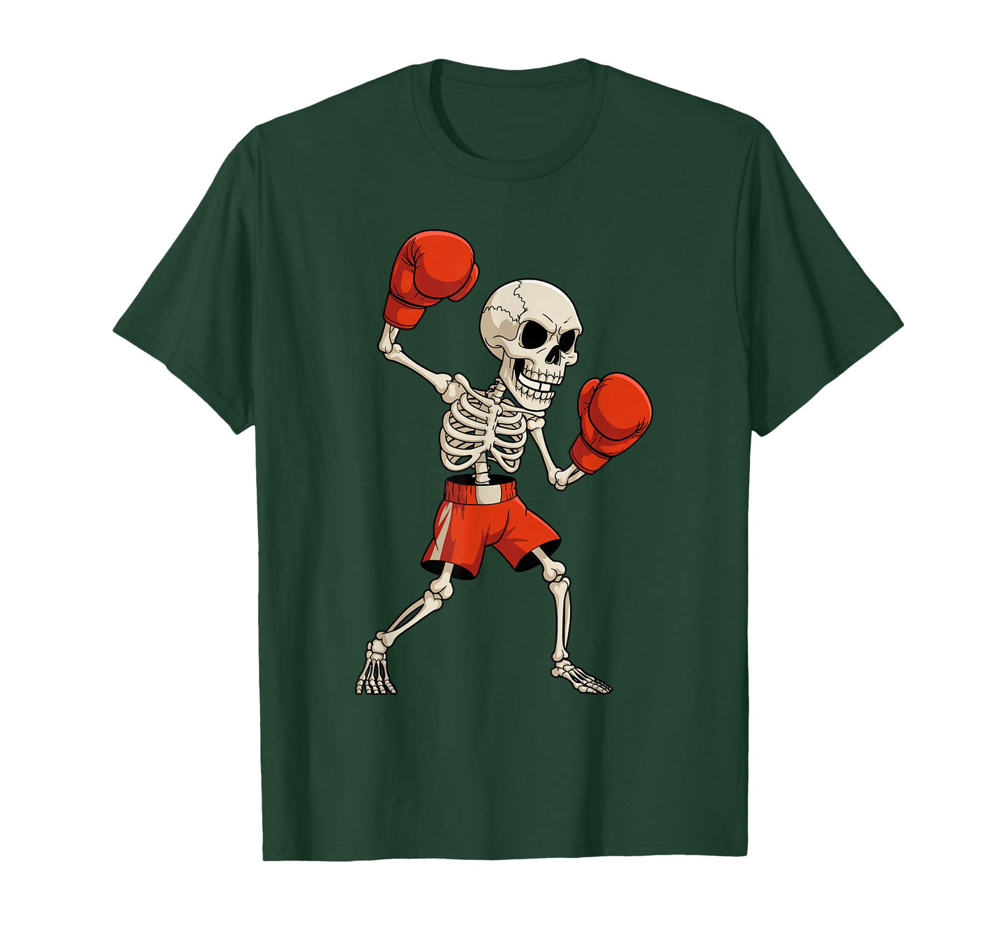 Halloween Creepy Skeleton Boxing Funny Toddler Kids Boys T-Shirt