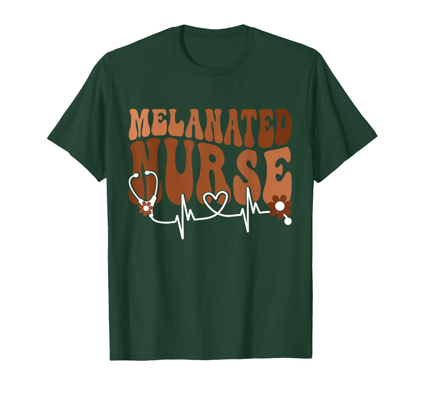 Black Women Melanated Nurse Black History Month Nursing T-Shirt