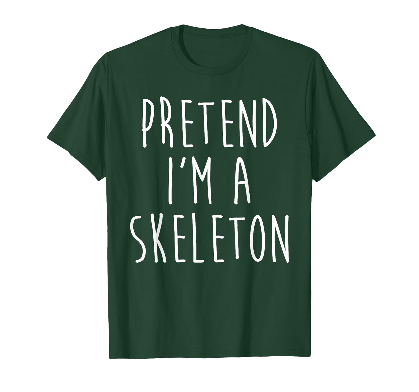 Pretend I'm A Skeleton Family Lazy Costume Halloween Party T-Shirt