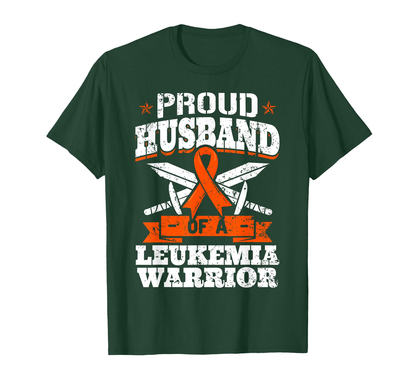 Proud Husband Of A Leukemia Warrior Awareness Blood Cancer T-Shirt