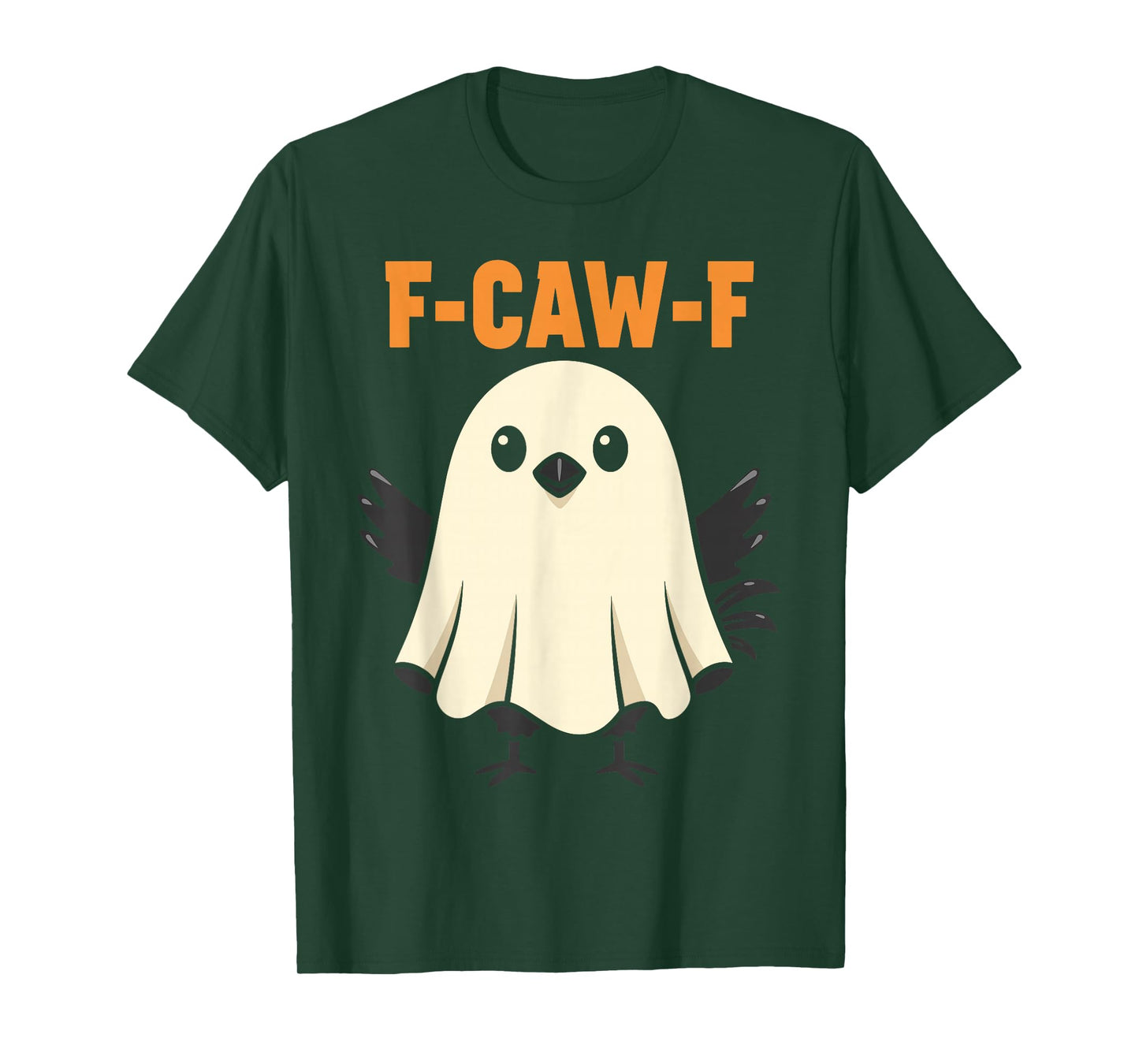 F-CAW-F Crow Meme Funny Raven Bird Ghost Halloween T-Shirt