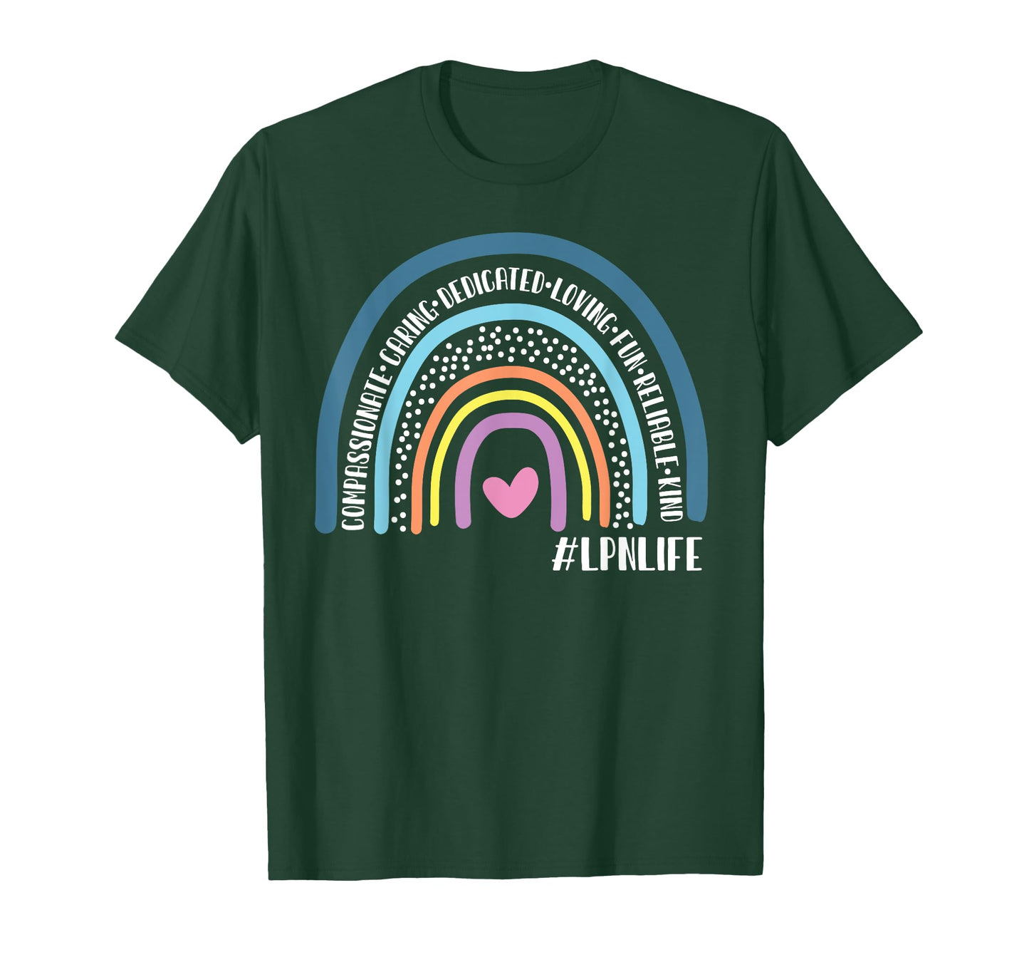 LPN Licensed Practical Nurse Cute Rainbow T-Shirt