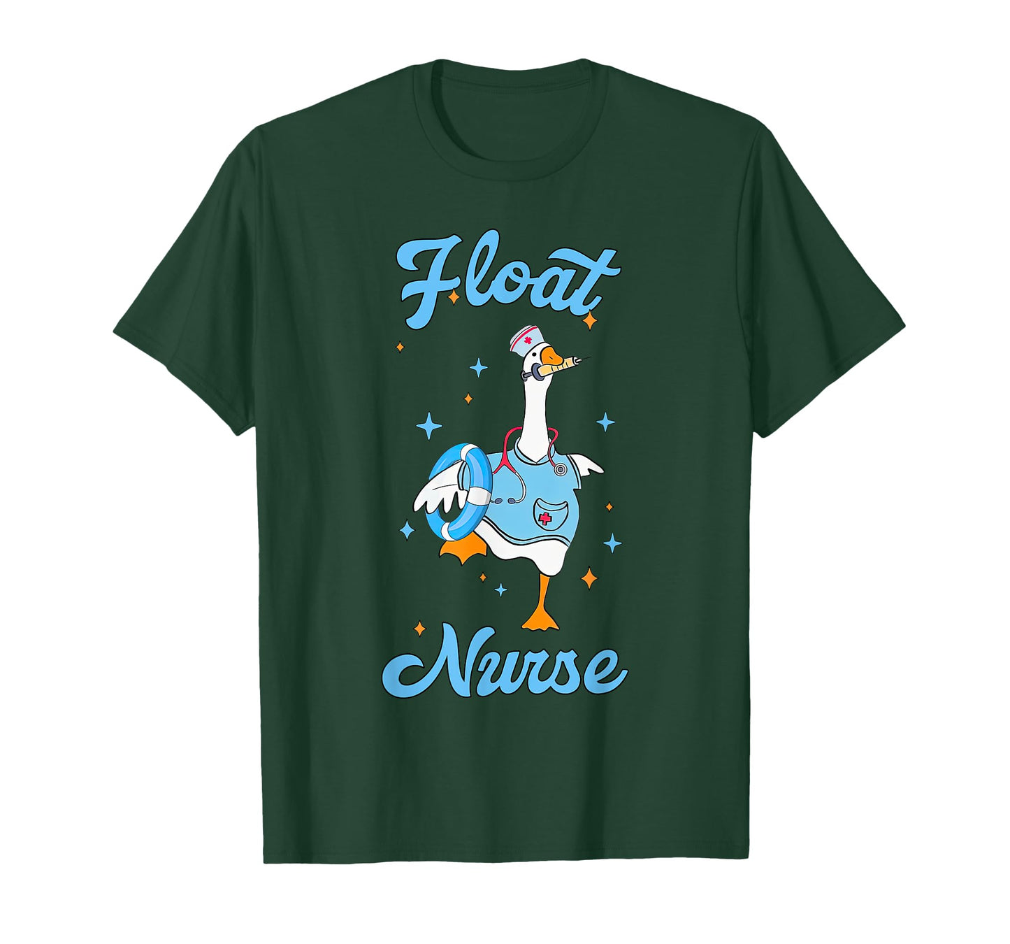 Float Nurse Registered Cute Silly Goose Emergency Department T-Shirt
