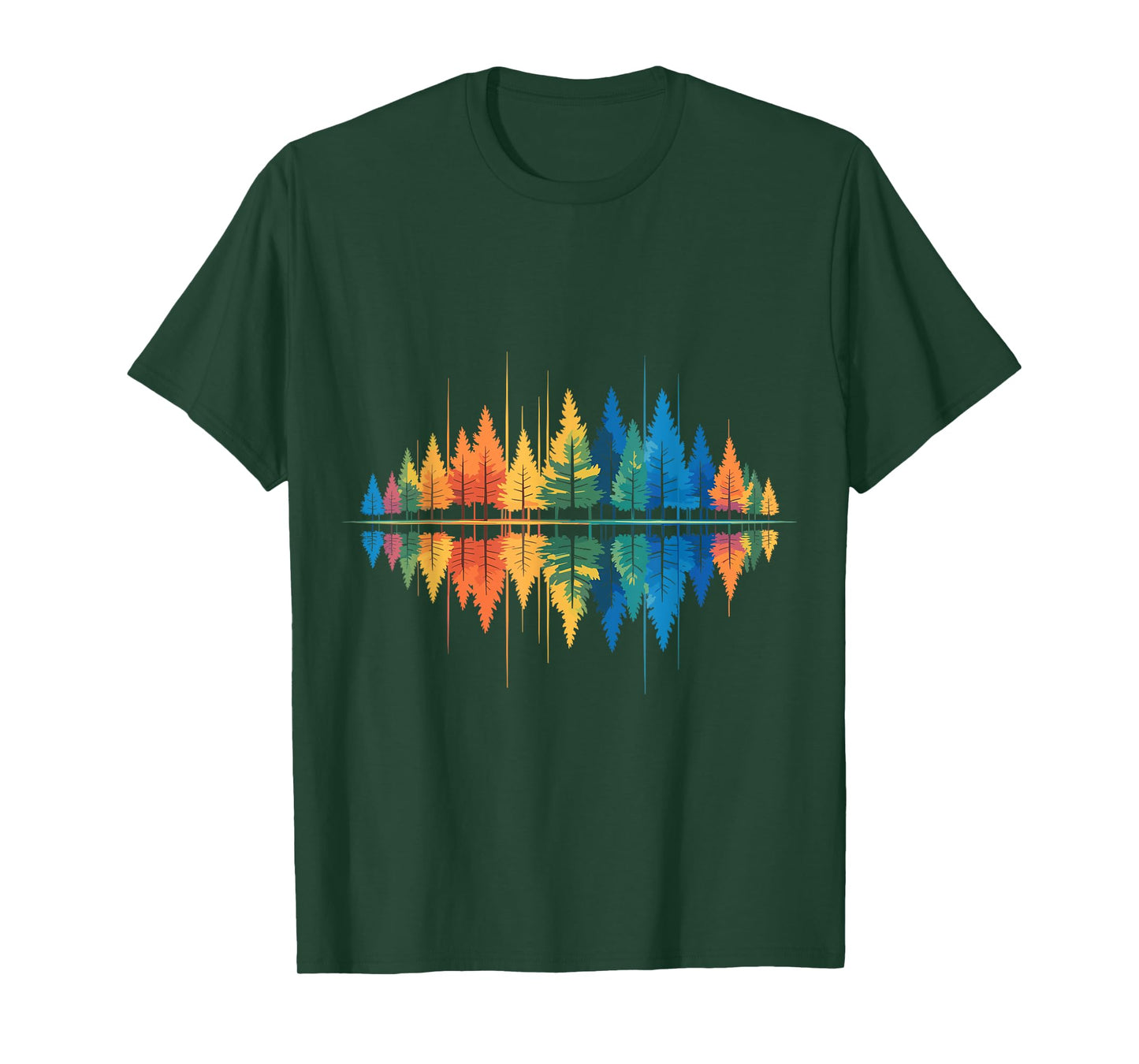 Outdoor Wildlife Abstract Nature Reflection Forest Trees T-Shirt