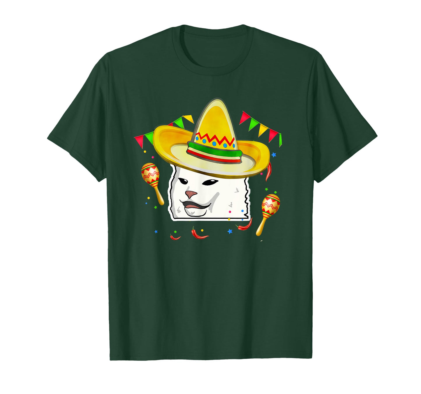 Cinco De Mayo Smudge Cat Mexican Lover Sombrero Cat Gifts T-Shirt for Men Women
