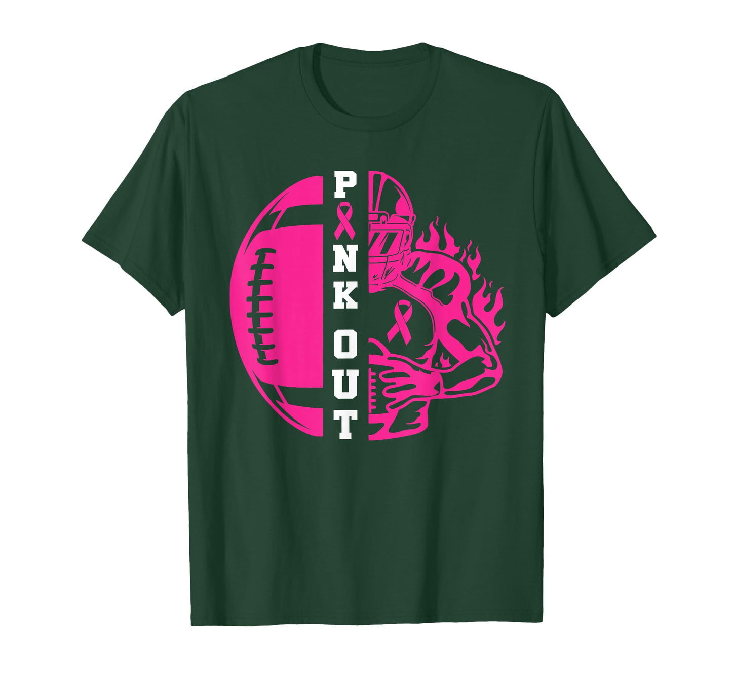 Pink Out Tackle Breast Cancer Awareness American Football T-Shirt