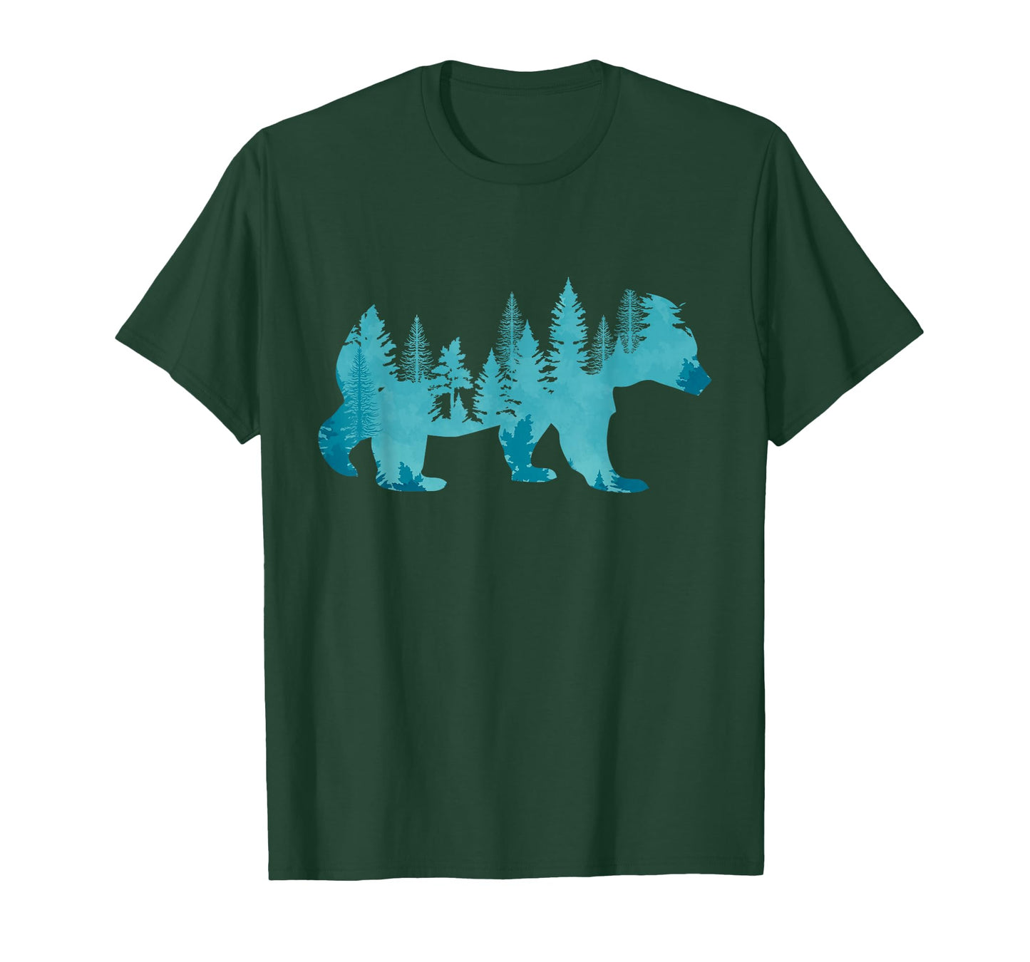 Nature Forest Mountains Trees Wildlife Animal Brown Bear T-Shirt