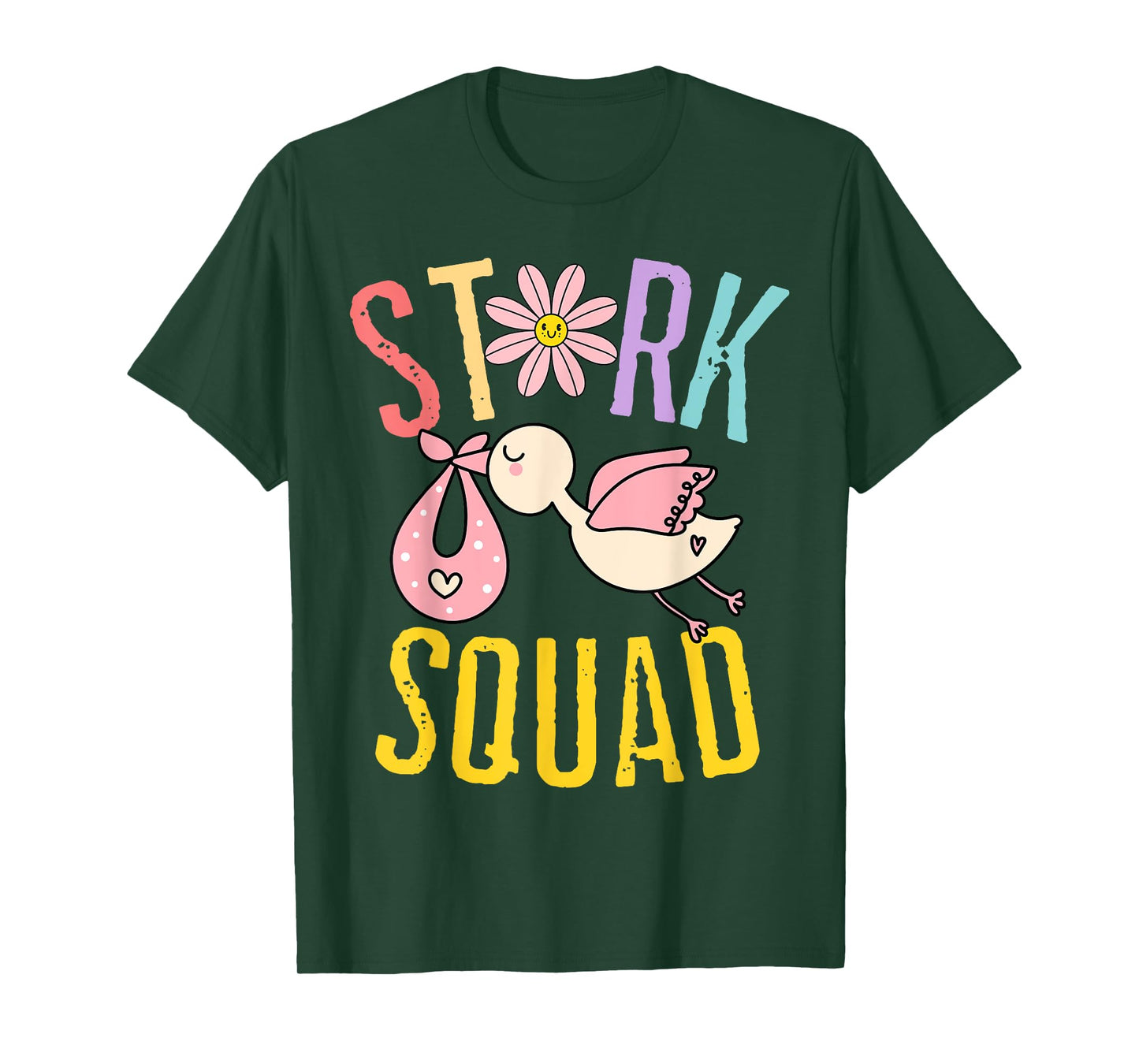 Stork Squad Labor & Delivery Nurse L&D Mother Baby Nurse Tee T-Shirt