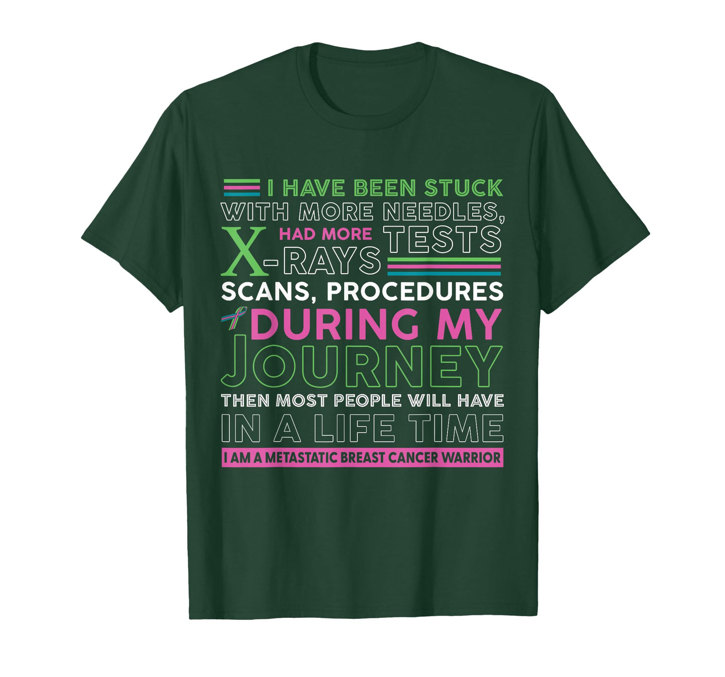 My Cancer Journey Scans Metastatic Breast Cancer Warrior T-Shirt