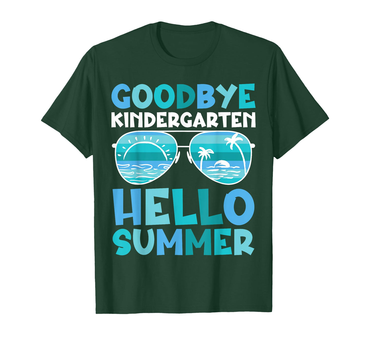 Goodbye Kindergarten Hello Summer Kinder Graduate Kids T-Shirt
