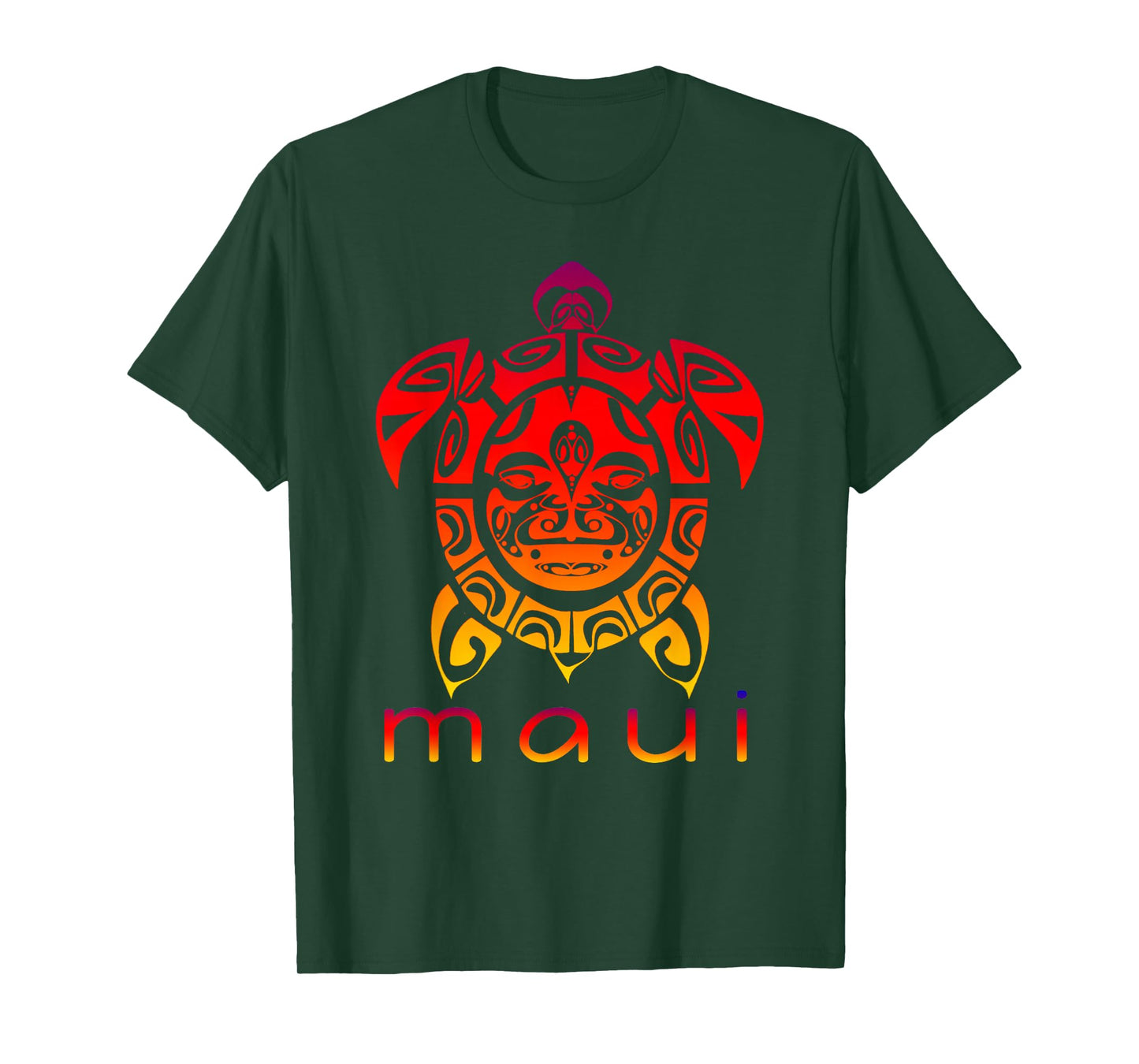Hawaii Sea Vivid Turtle, Maui Hawaiian T-Shirt