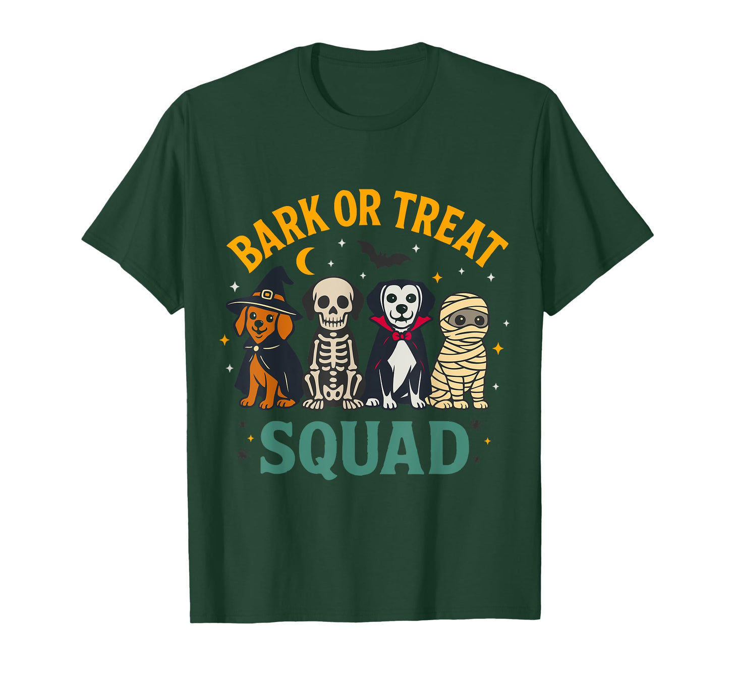 Bark or Treat Squad Halloween Dog Costume Design T-Shirt