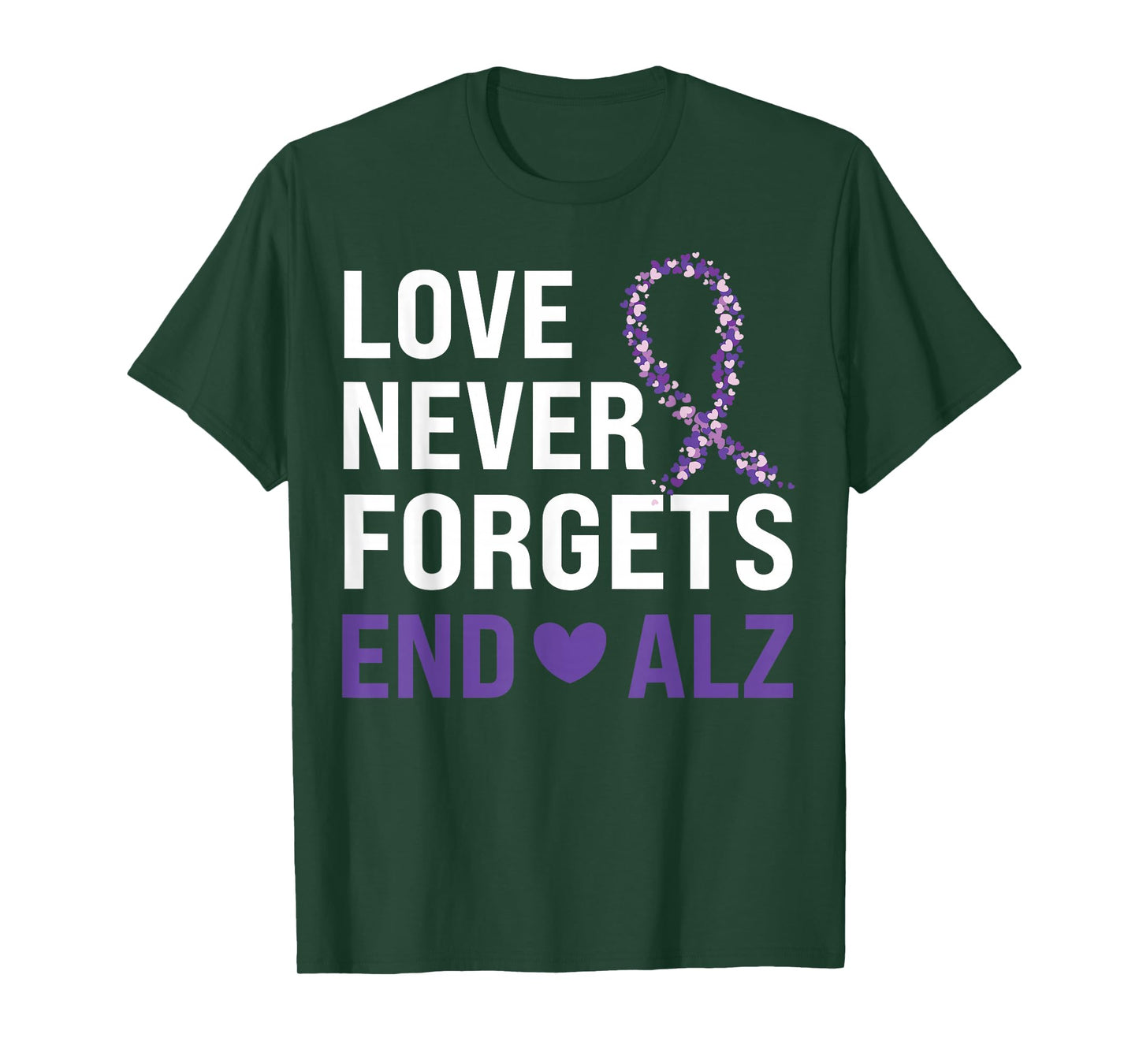 Alzheimer's Awareness Purple Ribbon Dementia Mom Dad Grandpa T-Shirt