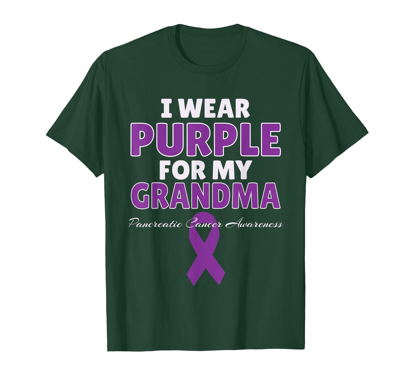 Pancreatic Cancer Awareness I Wear Purple For My Grandma T-Shirt