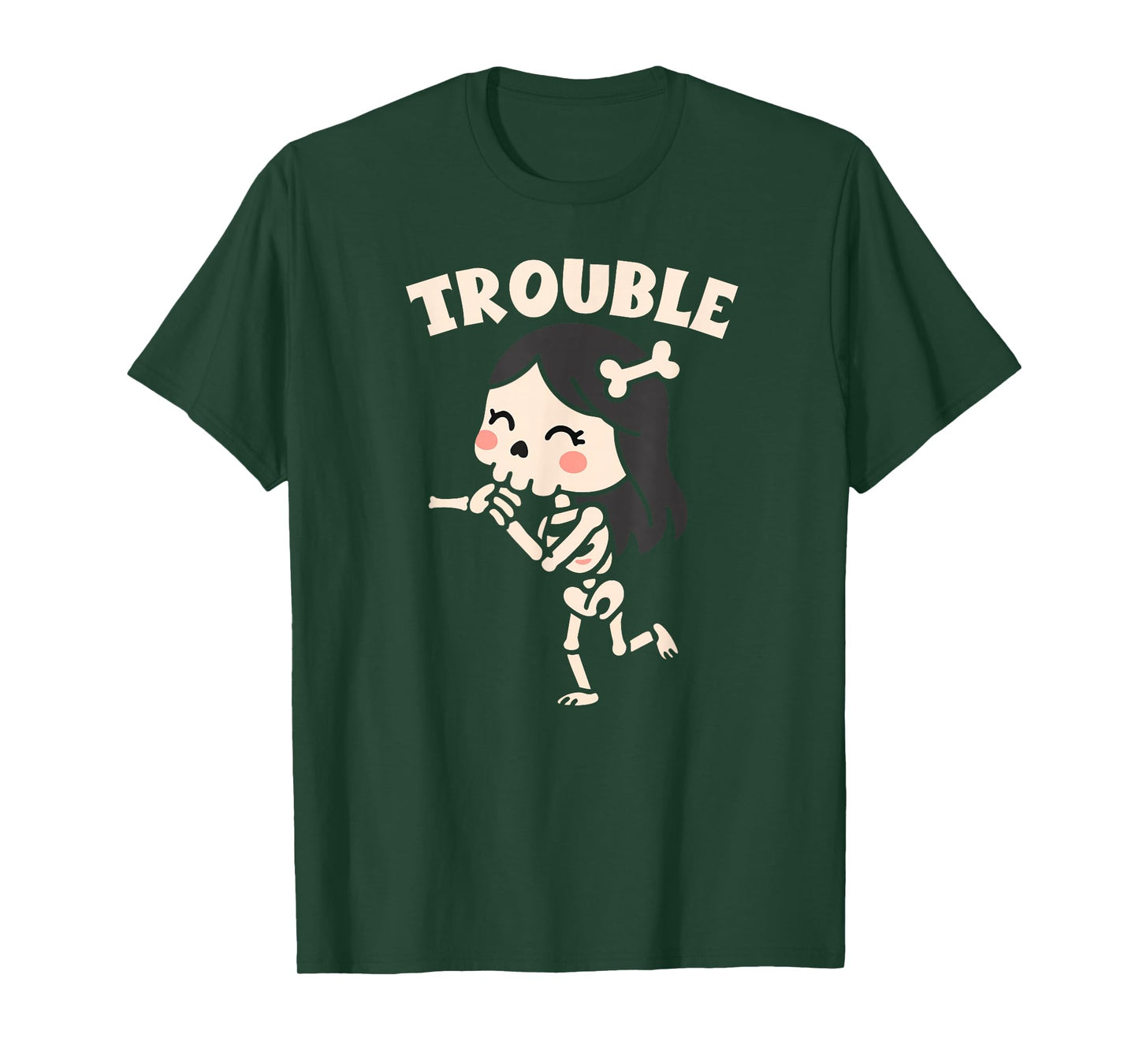 Where I Go Trouble Follows Funny Skeleton Couples Humor T-Shirt